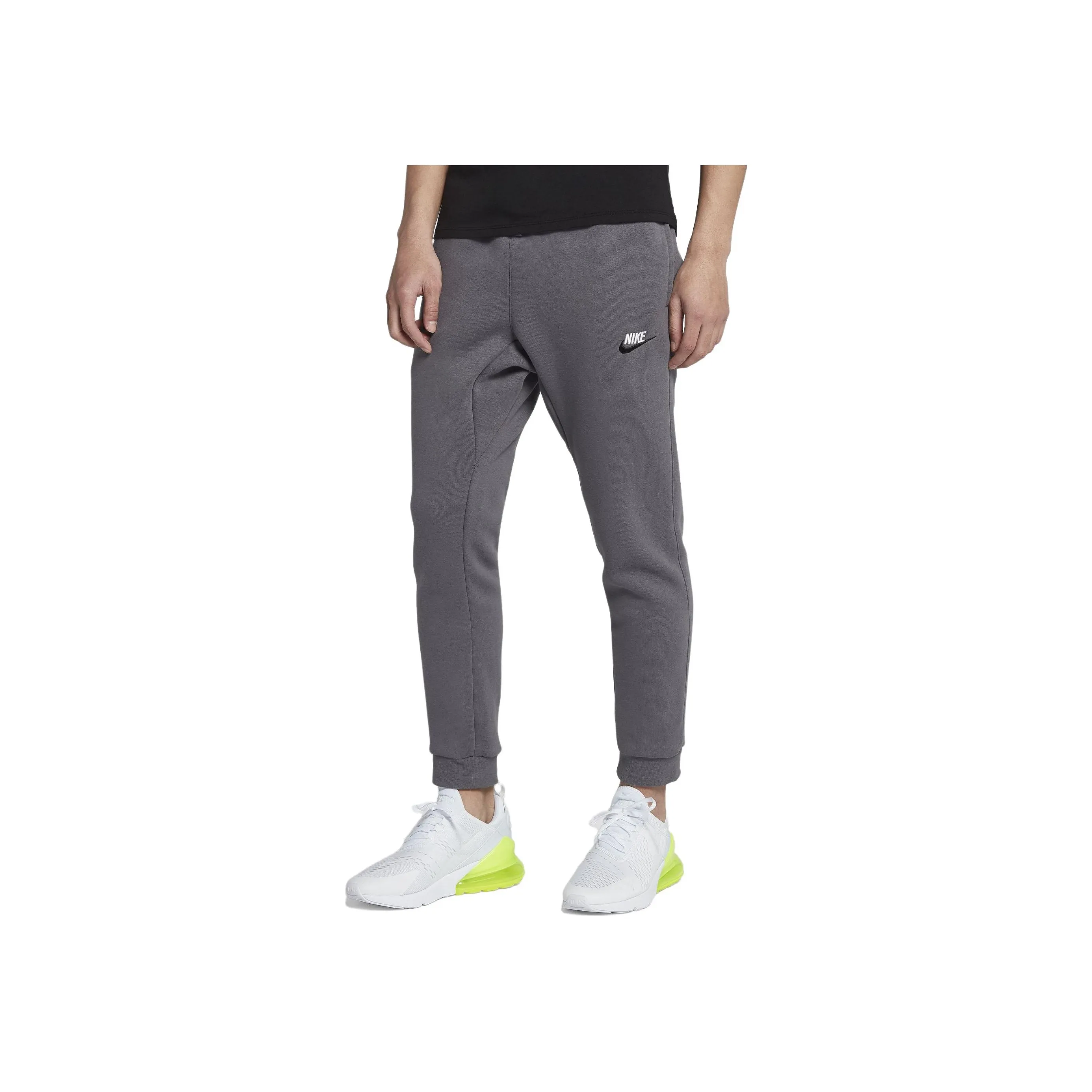 Nike Темно-серые мужские вязаные тренировочные штаны