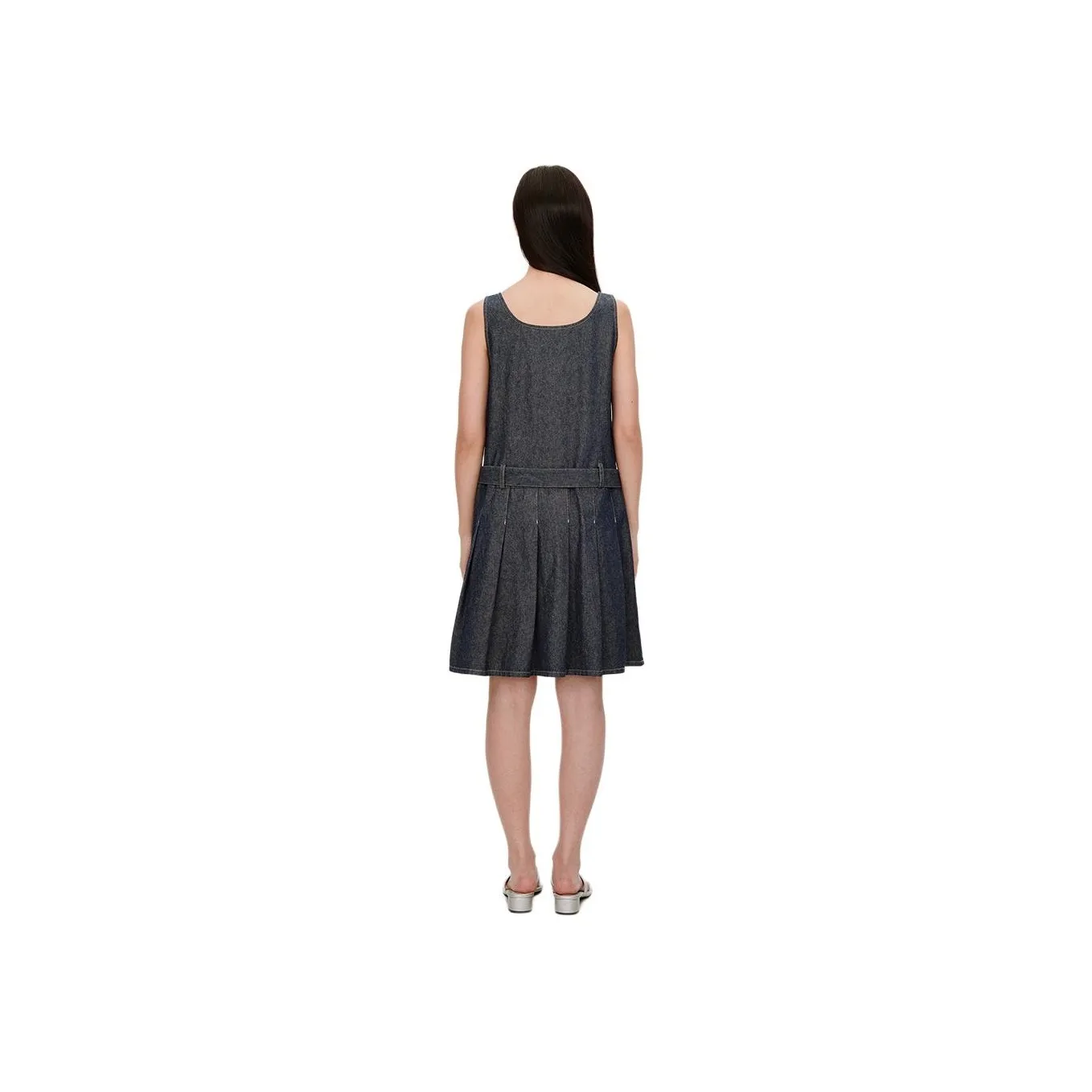 Omont Sleeveless Dresses Women's Denim Gray Blue