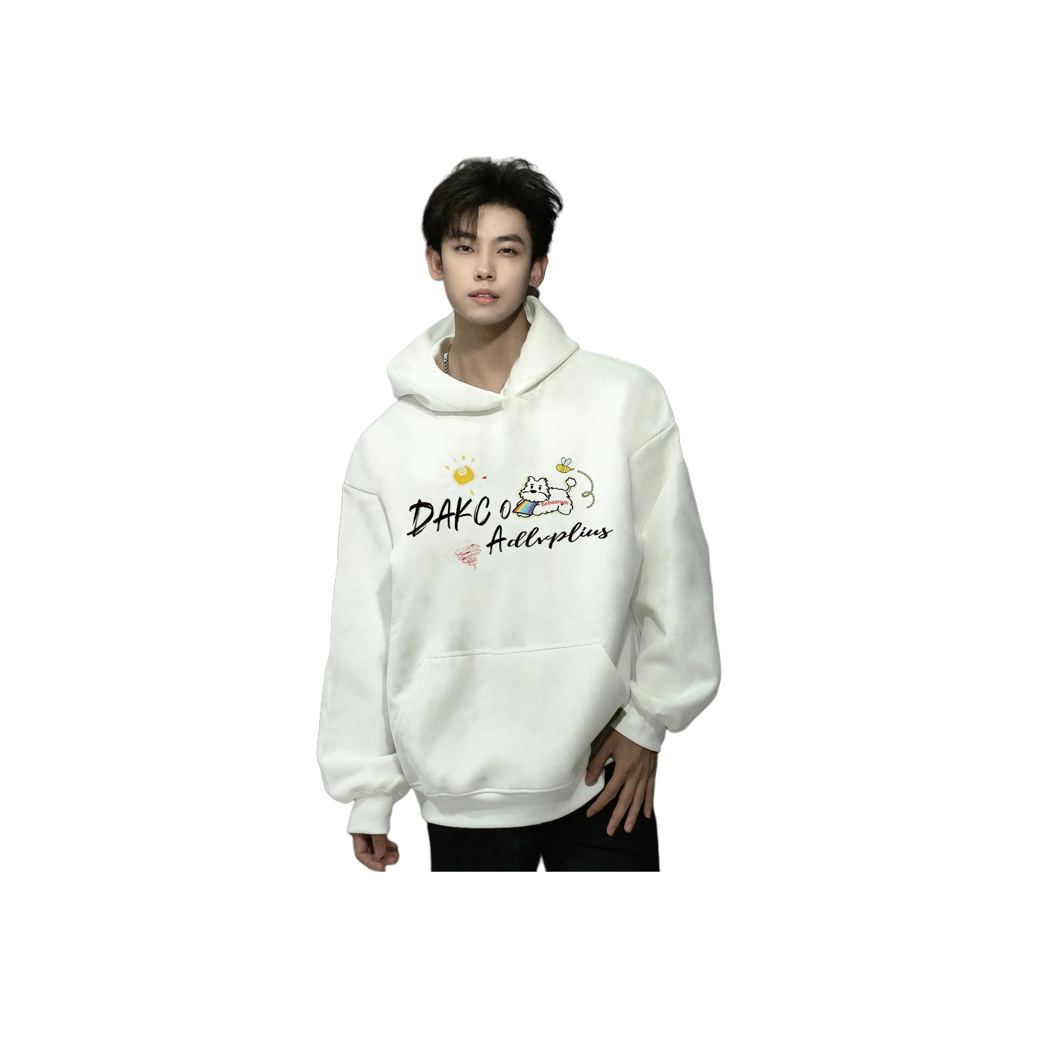 SINKACME Белый [Высококачественный худи] Мужские свитшоты