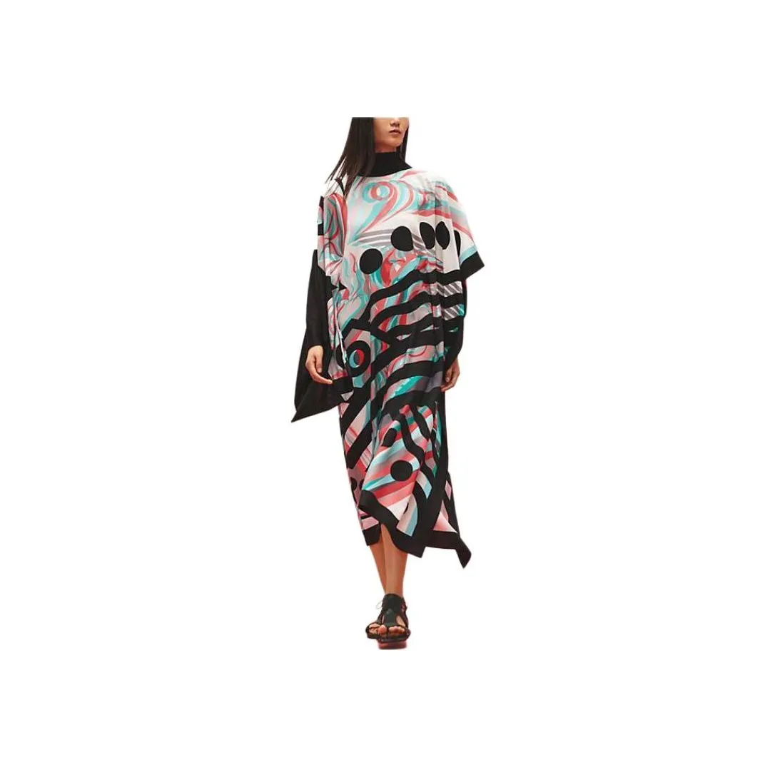 HERMES Short Sleeved Dresses Women's Multicolor
