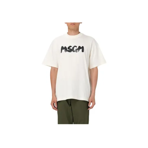 MSGM Экрю Мужские Рубашки