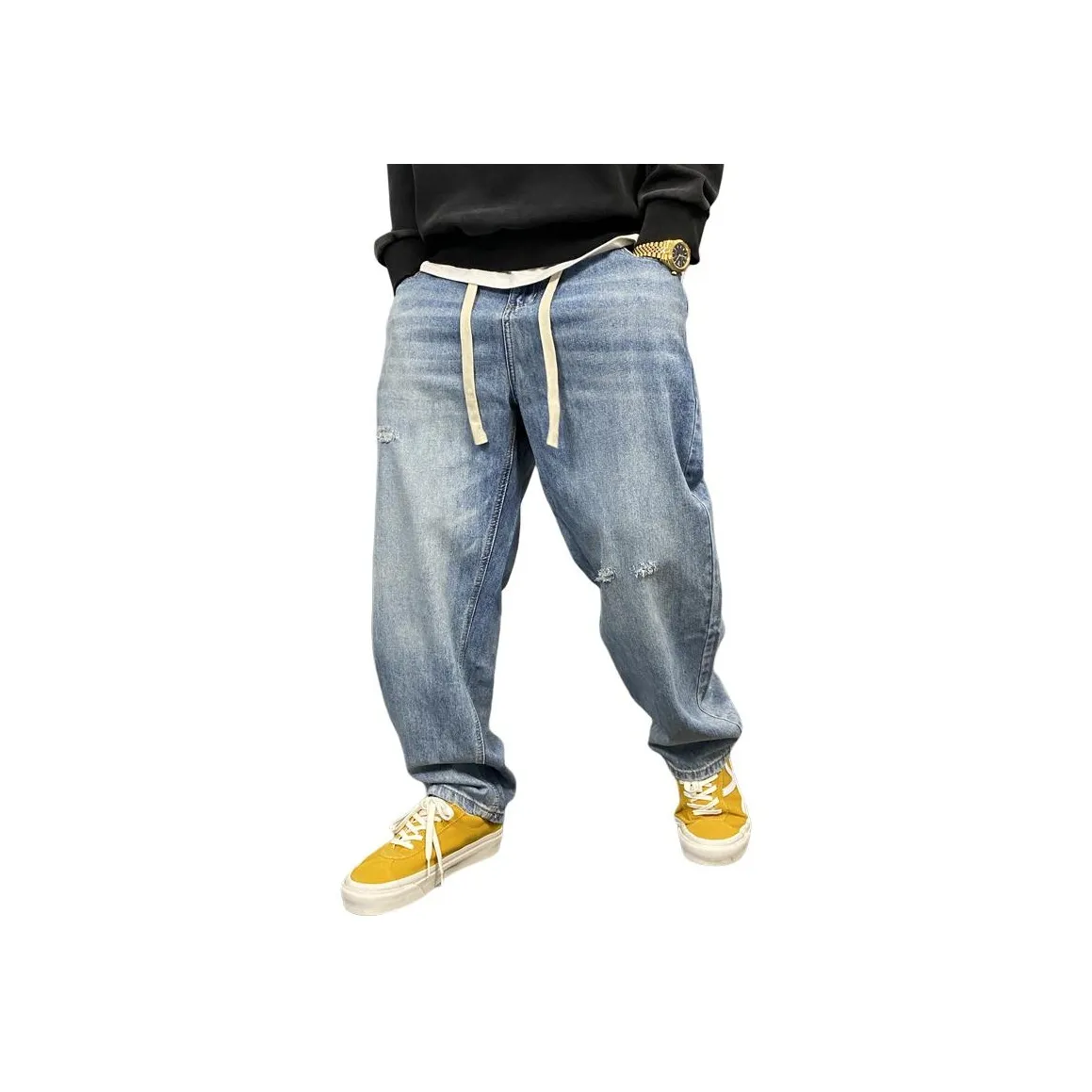 ZHANDASHUAI Синие Унисекс Джинсы