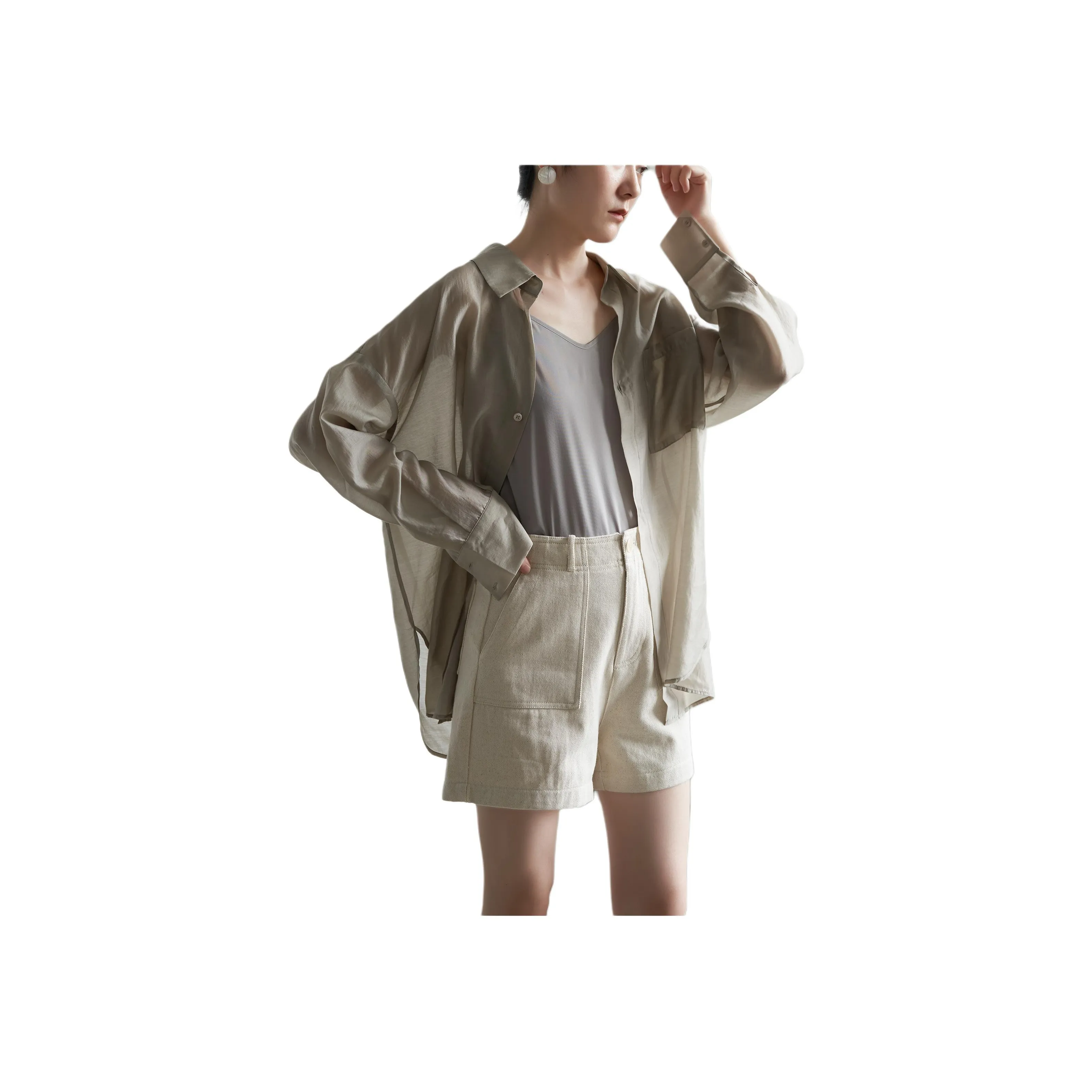 SHALLOW STREAMS Casual Suit Women's Morandi Green
