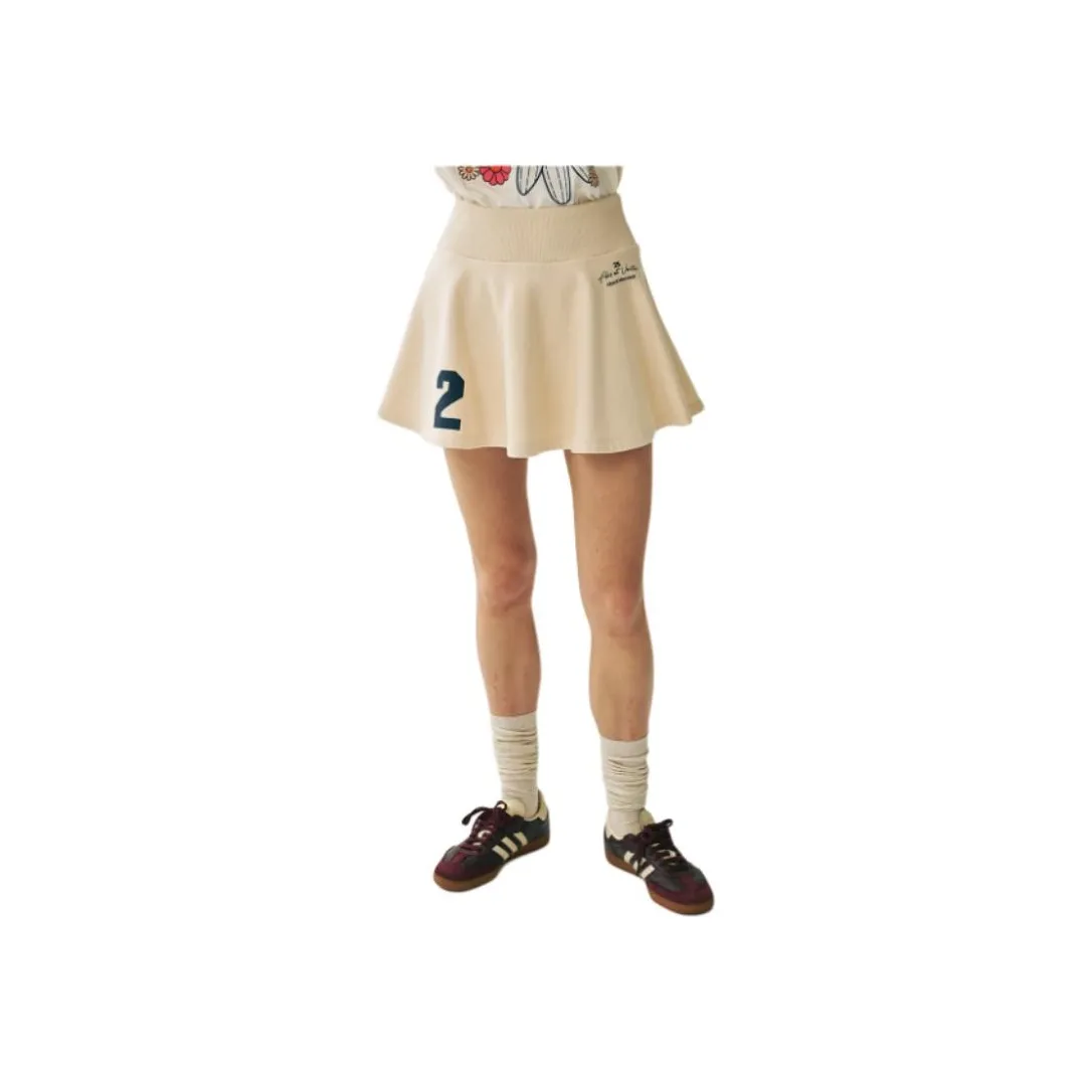 MARDI MERCREDI SS25 FLARE MINI SKIRT ORIGINALIS 25_CREAM Casual Short Skirts Korean Style Women's Cream