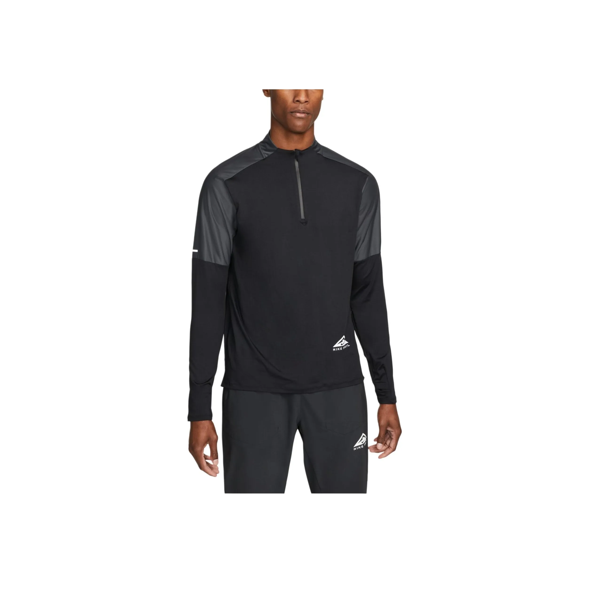 Черная мужская беговая футболка Nike