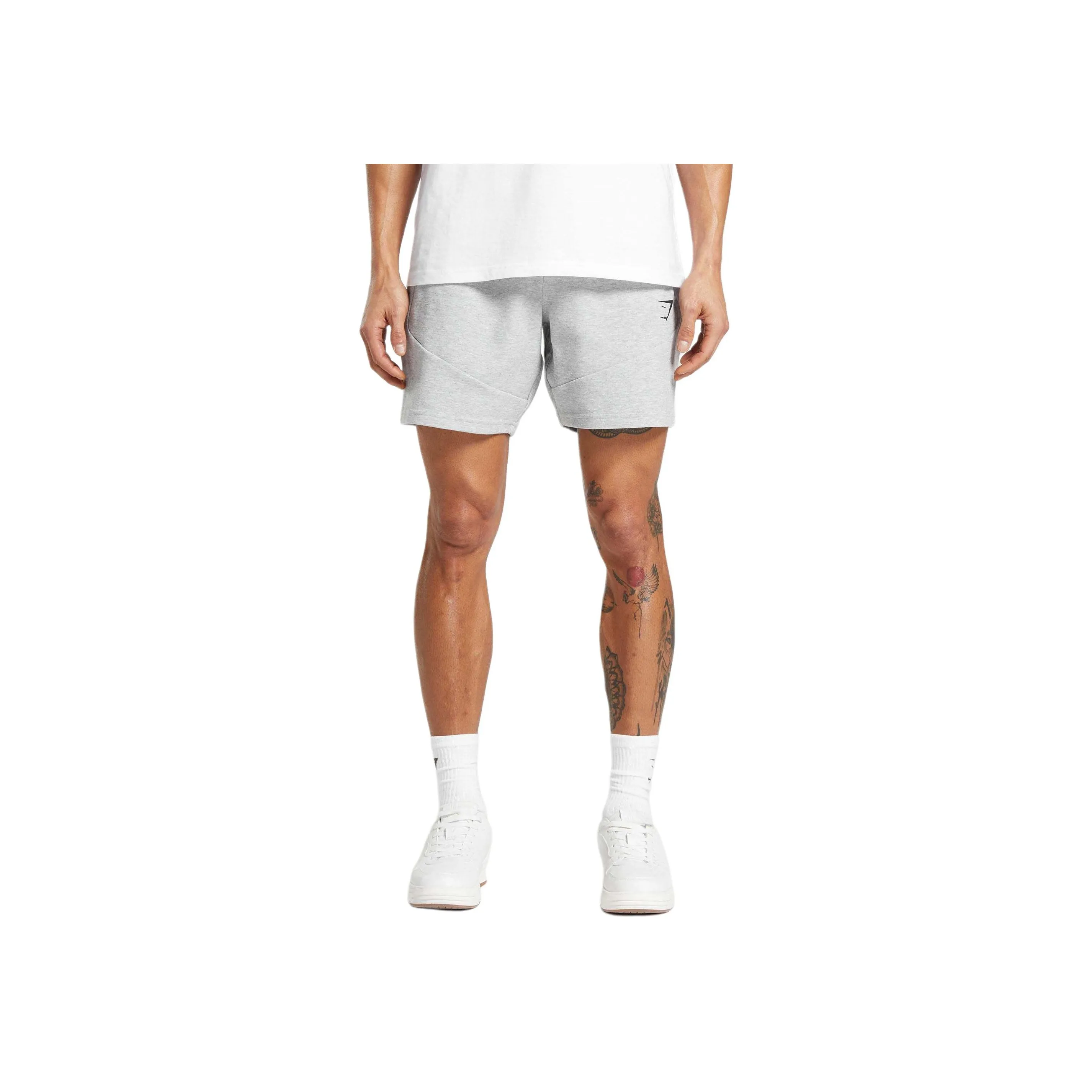 GYMSHARK INTERLOCK TECH 6' SHORTS Casual Shorts Men's Light Gray