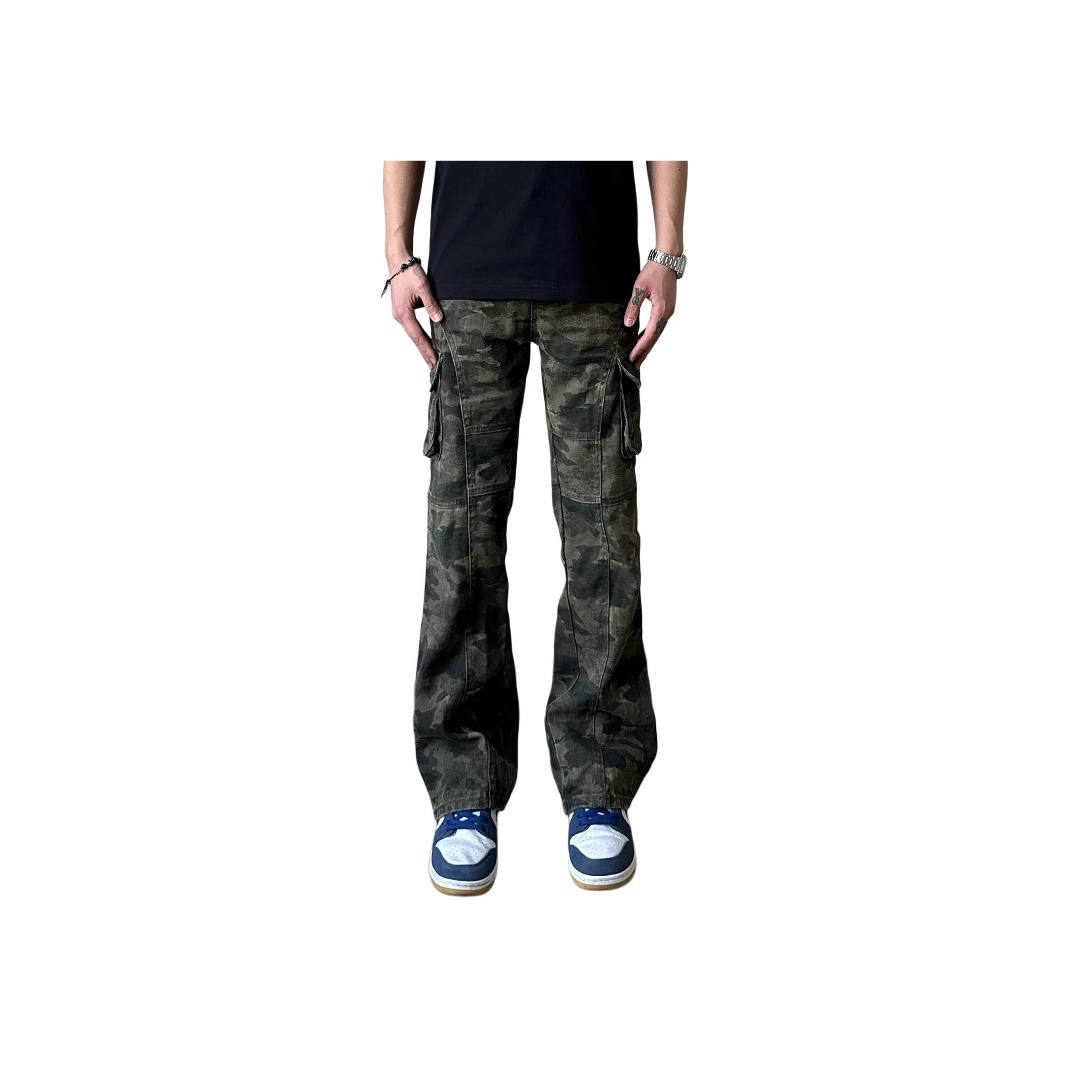 Menglaini Jeans Unisex Camouflage