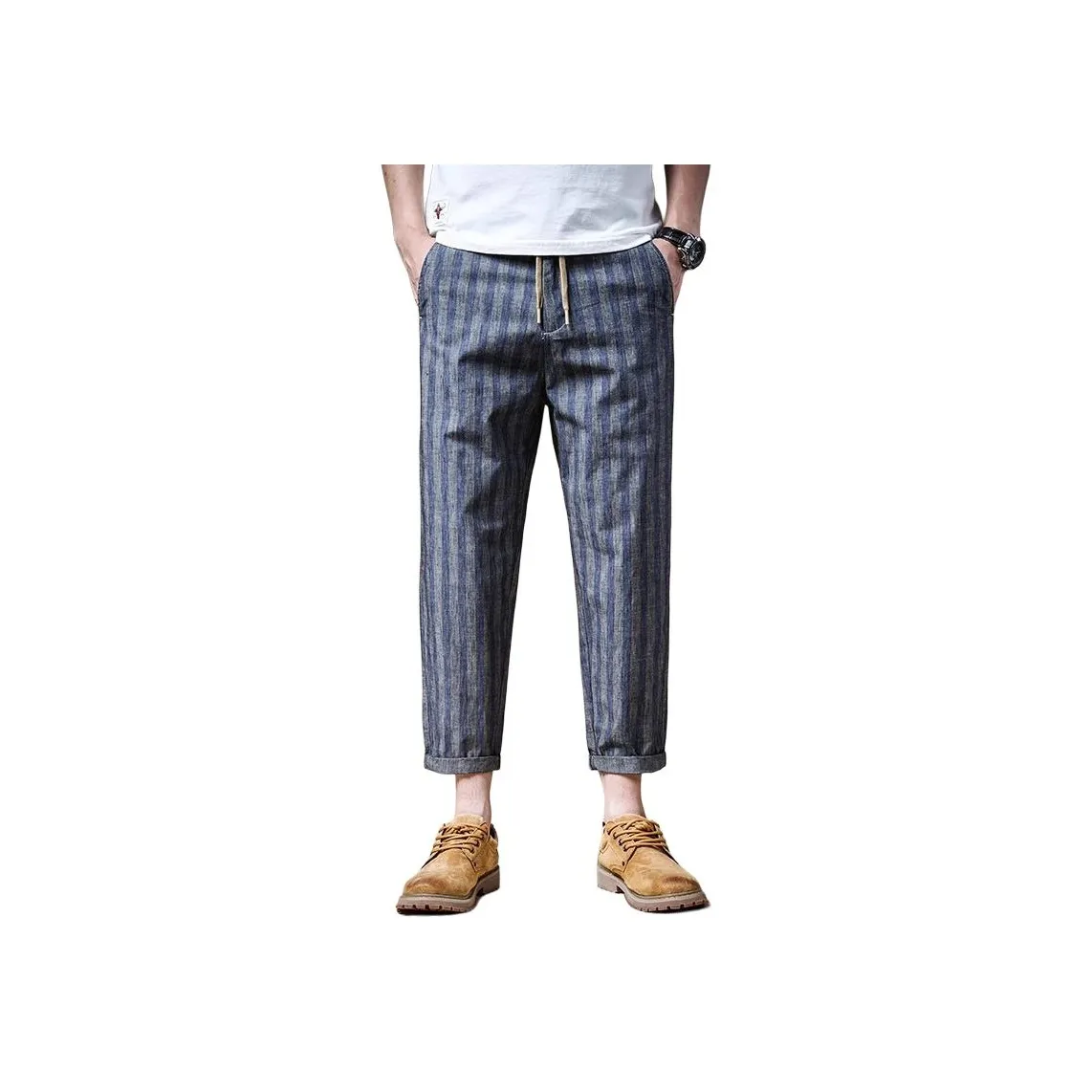 FRALAARRI Серые Мужские Повседневные Штаны