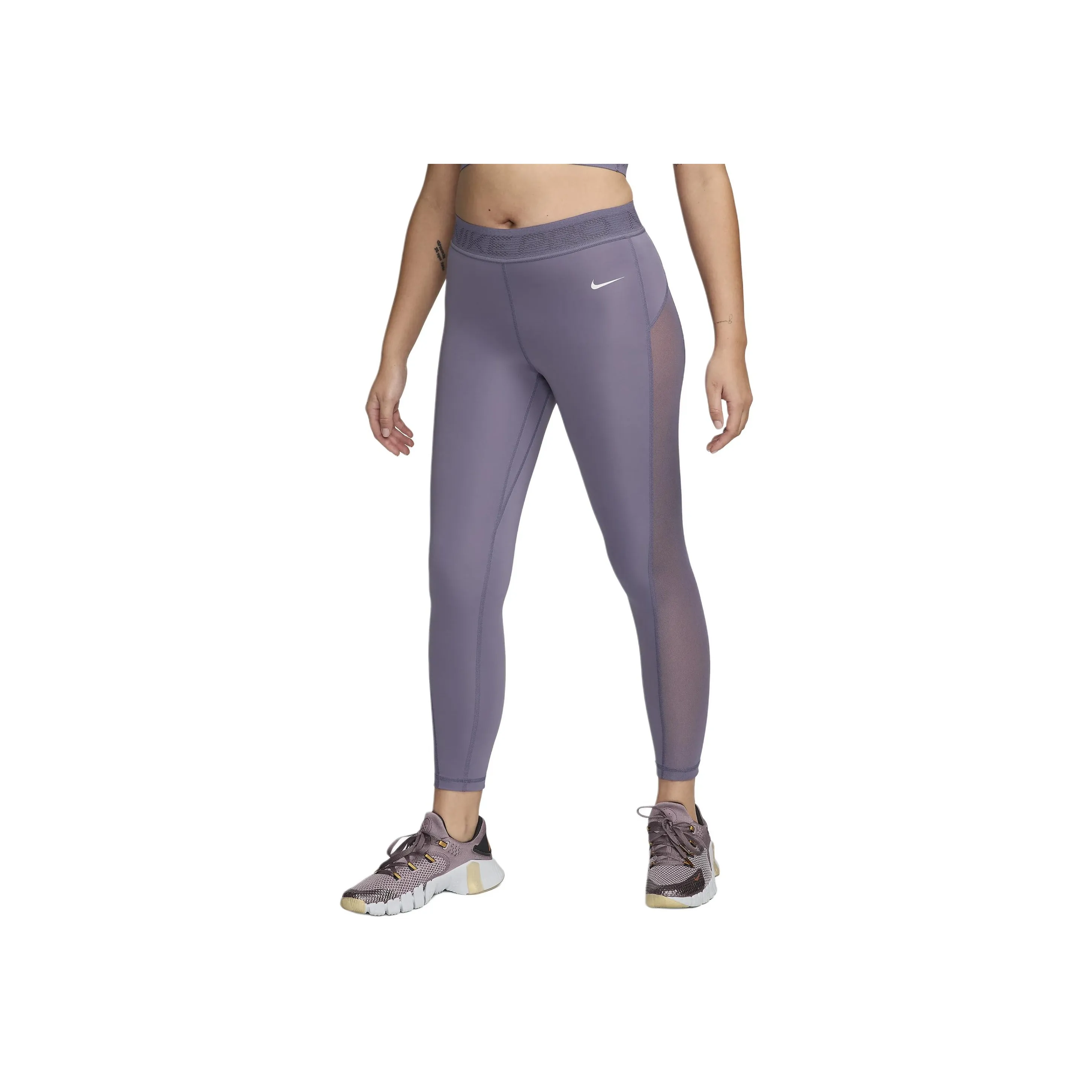 Nike Pro Women's Mid-Rise 7/8 Mesh-Paneled Leggings