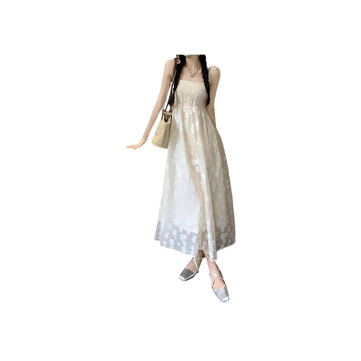 LANMOU Белый Женские Слиплатья