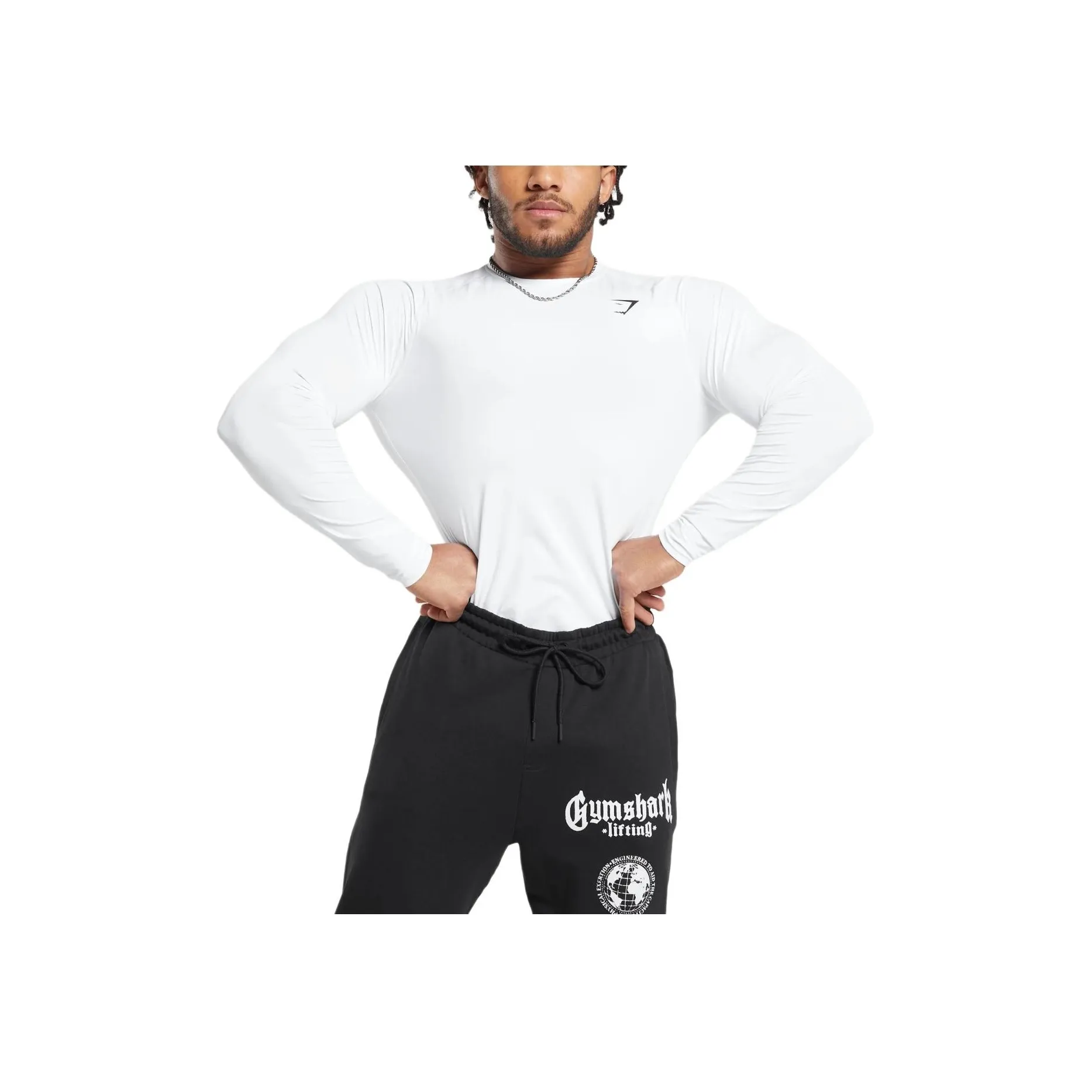 GYMSHARK Element Baselayer T Shirt Men's White