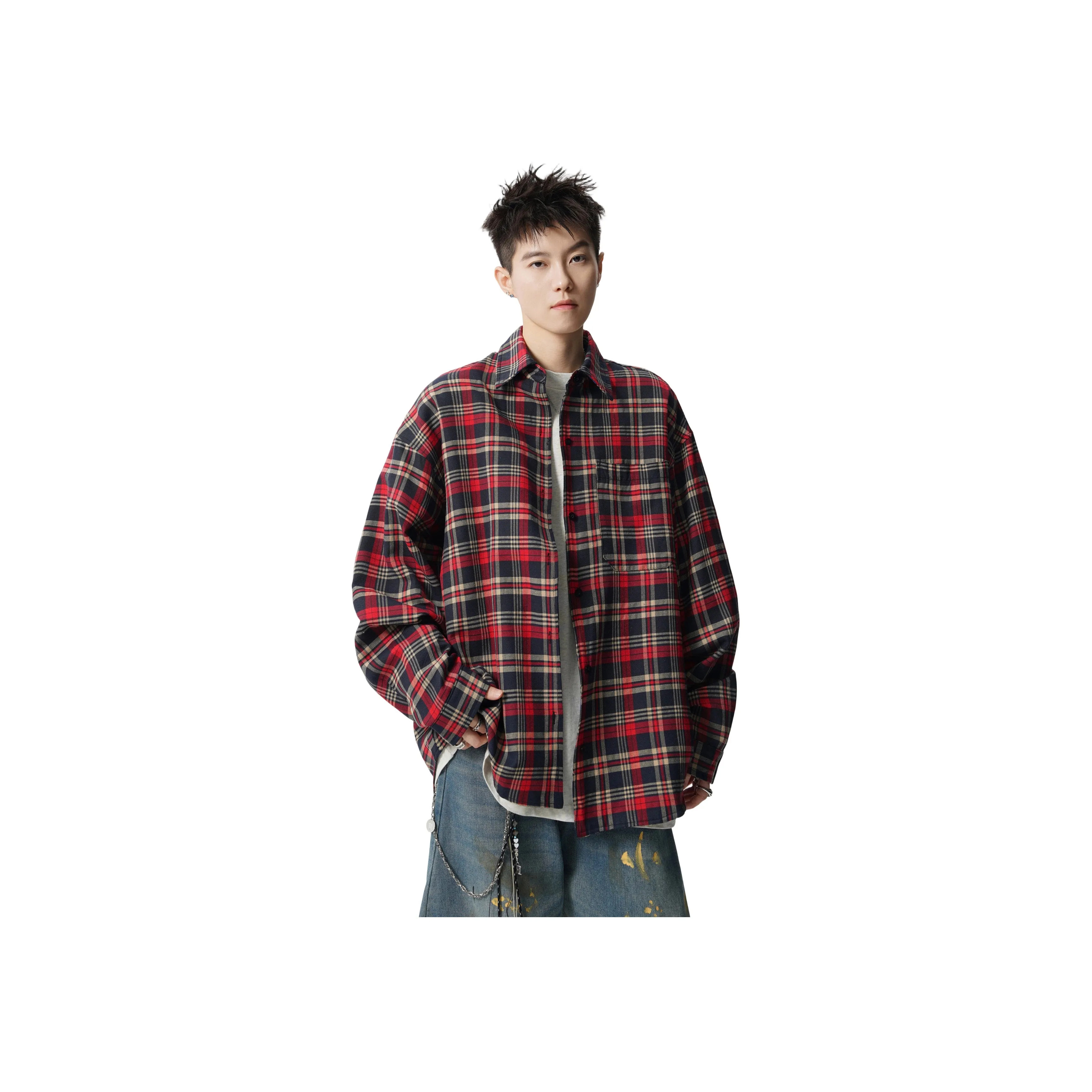 GDRX Red Unisex Shirts GDRX Красный Унисекс Рубашки