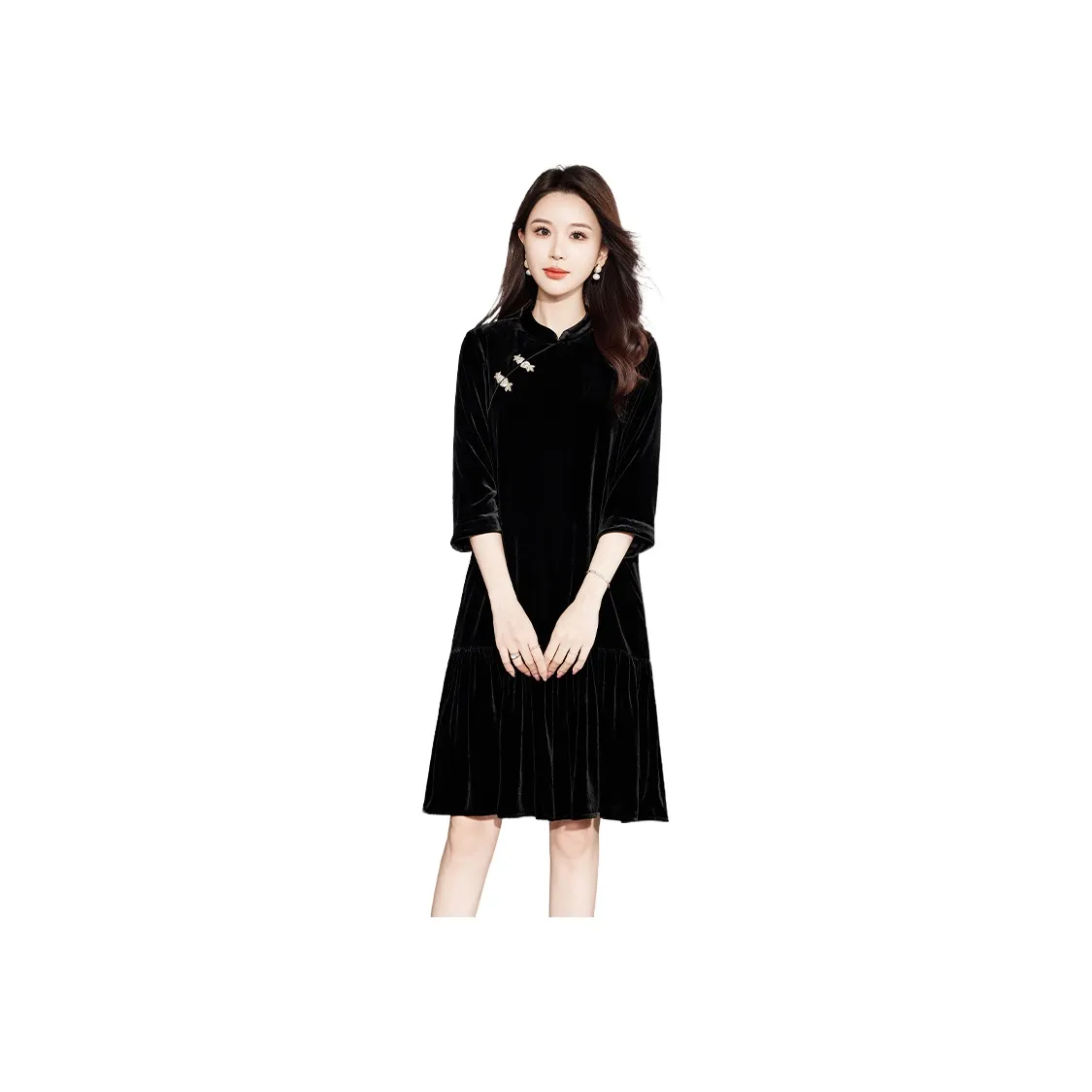 BANDICOOT Длинное платье с длинными рукавами женское