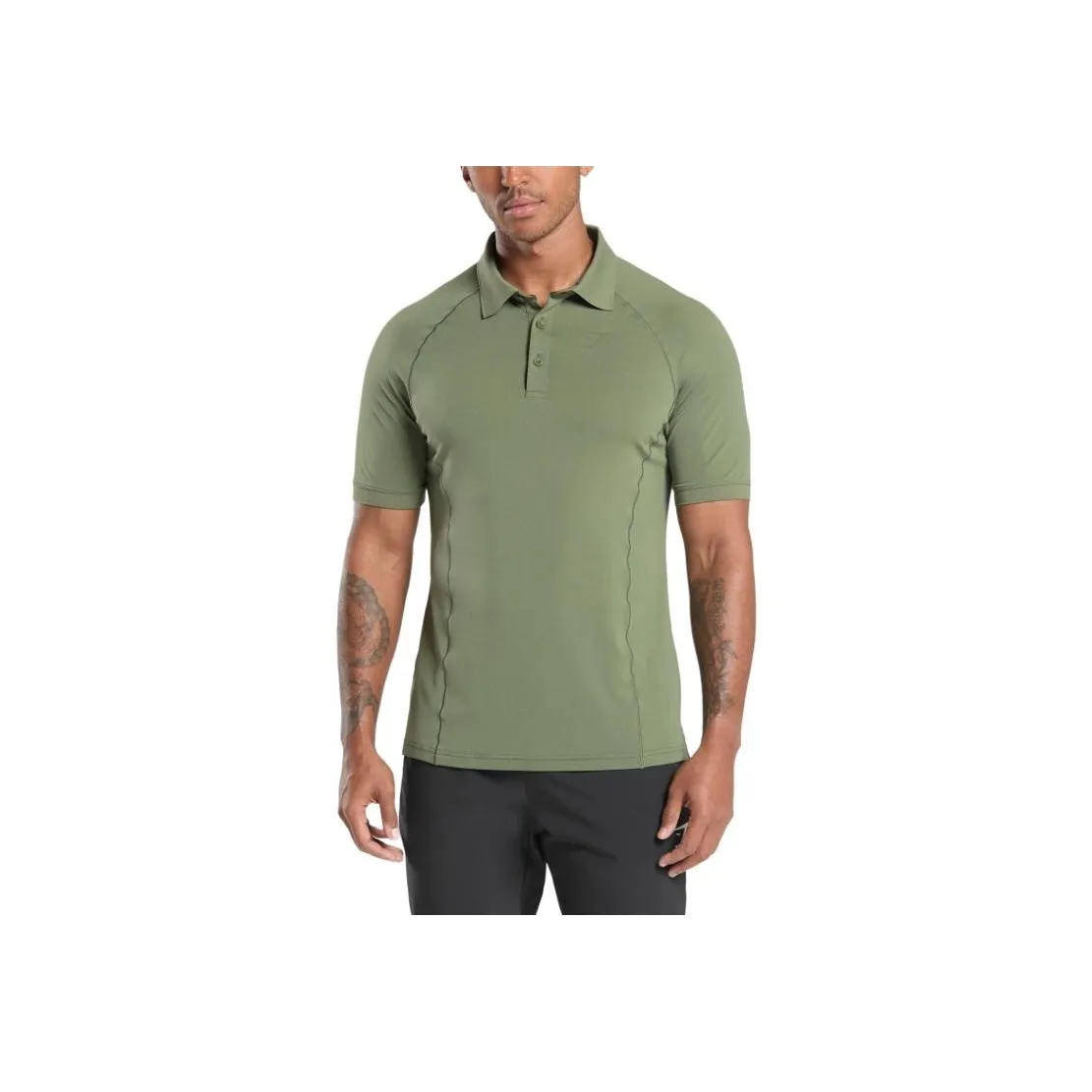GYMSHARK Polo Shirt Men's Olive Green