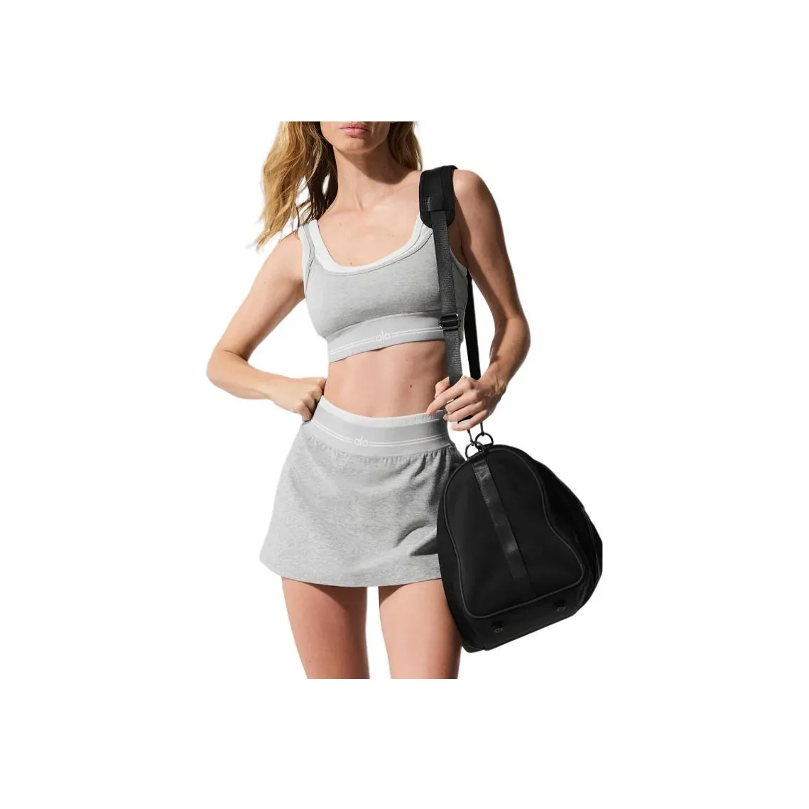 Alo Yoga Повседневные короткие юбки Женские Серый белый Athletic Вереск GREY Белый