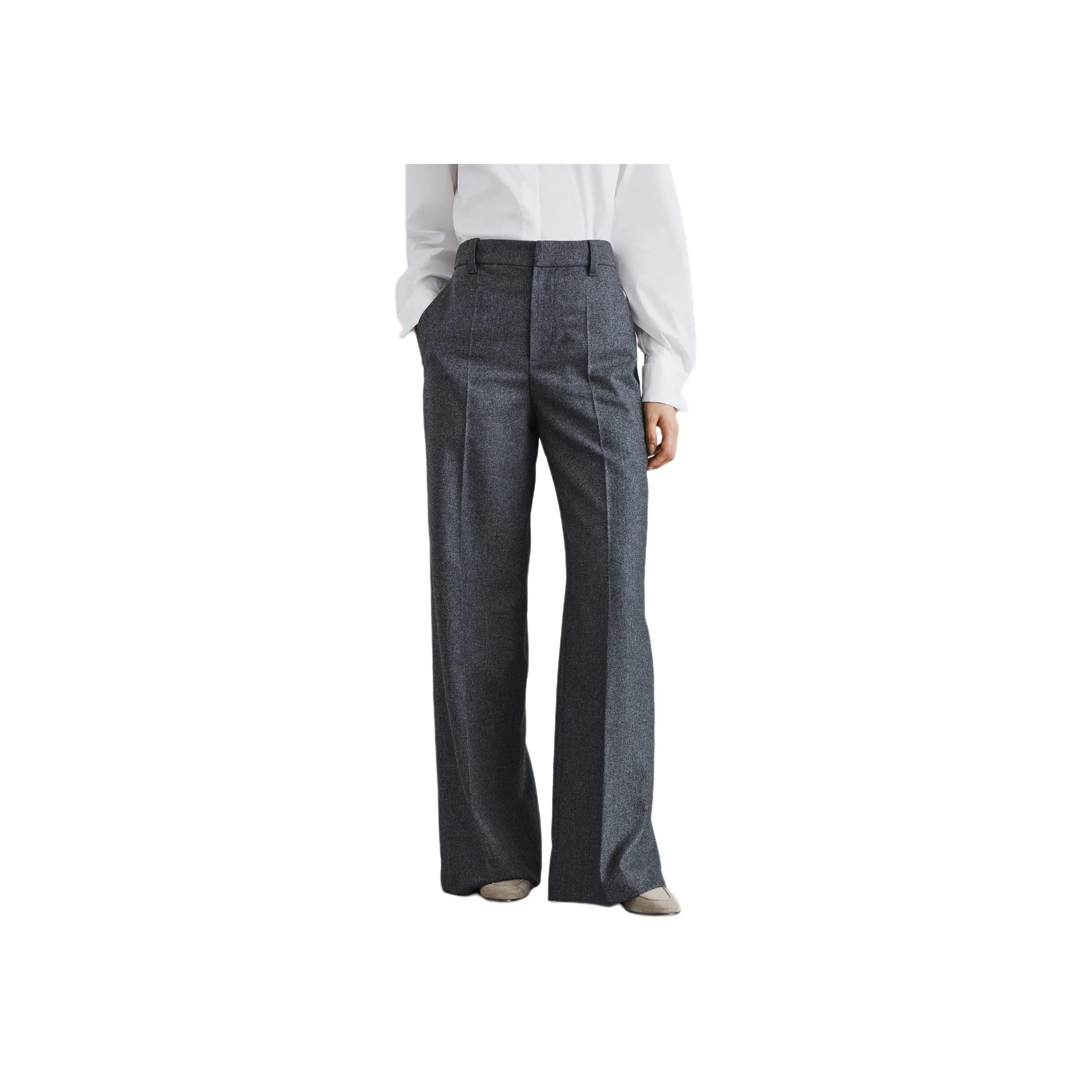 Brunello Cucinelli High Waist Wide Leg Tailored Trousers