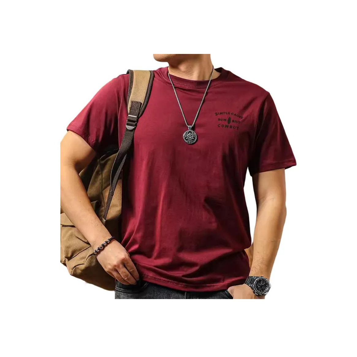Seasonal Words T Shirt Men's Maroon