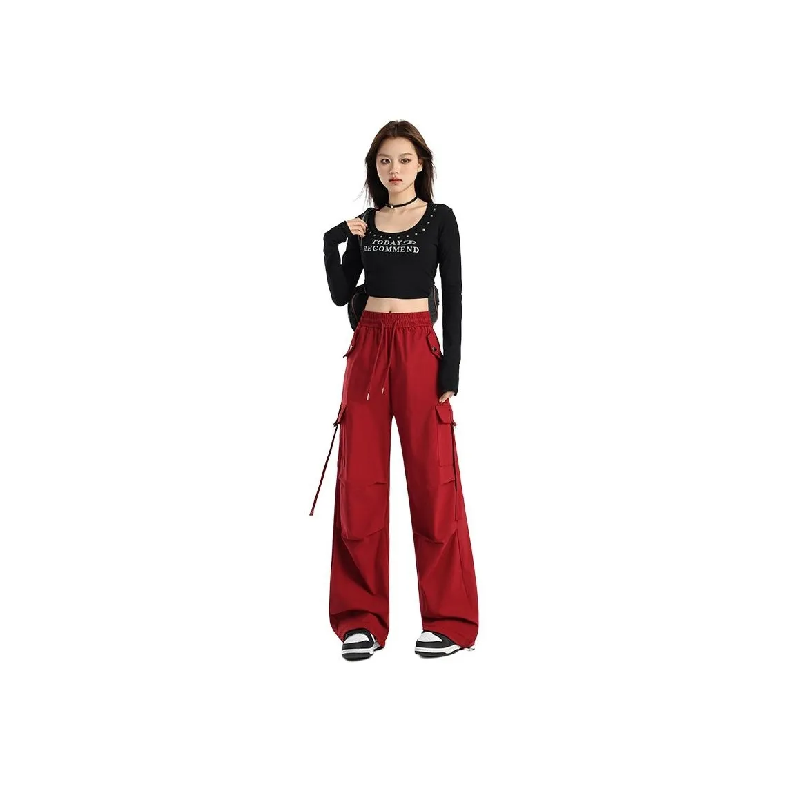 MPOX Jeans Women's Red