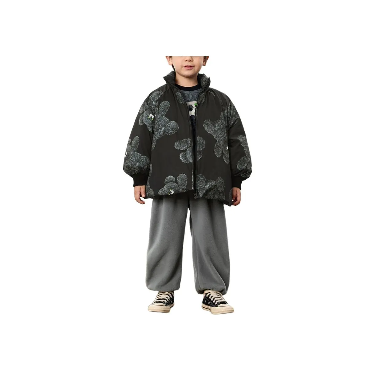 Woobaby Пуховик Какао Темнее Черного. Дети в возрасте 3-7 лет