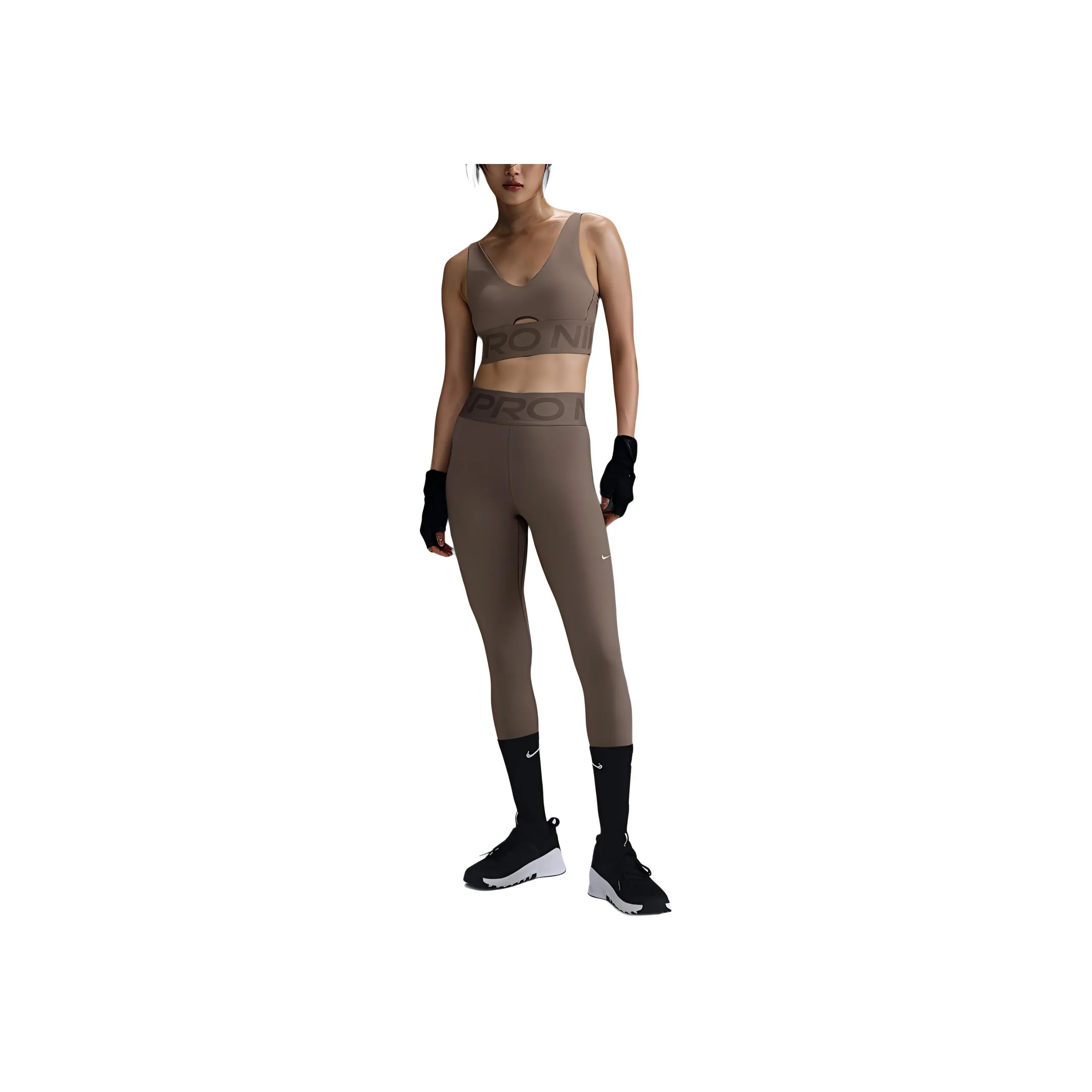 Nike Pro Sculpt Leggings Women's Mink Brown/White