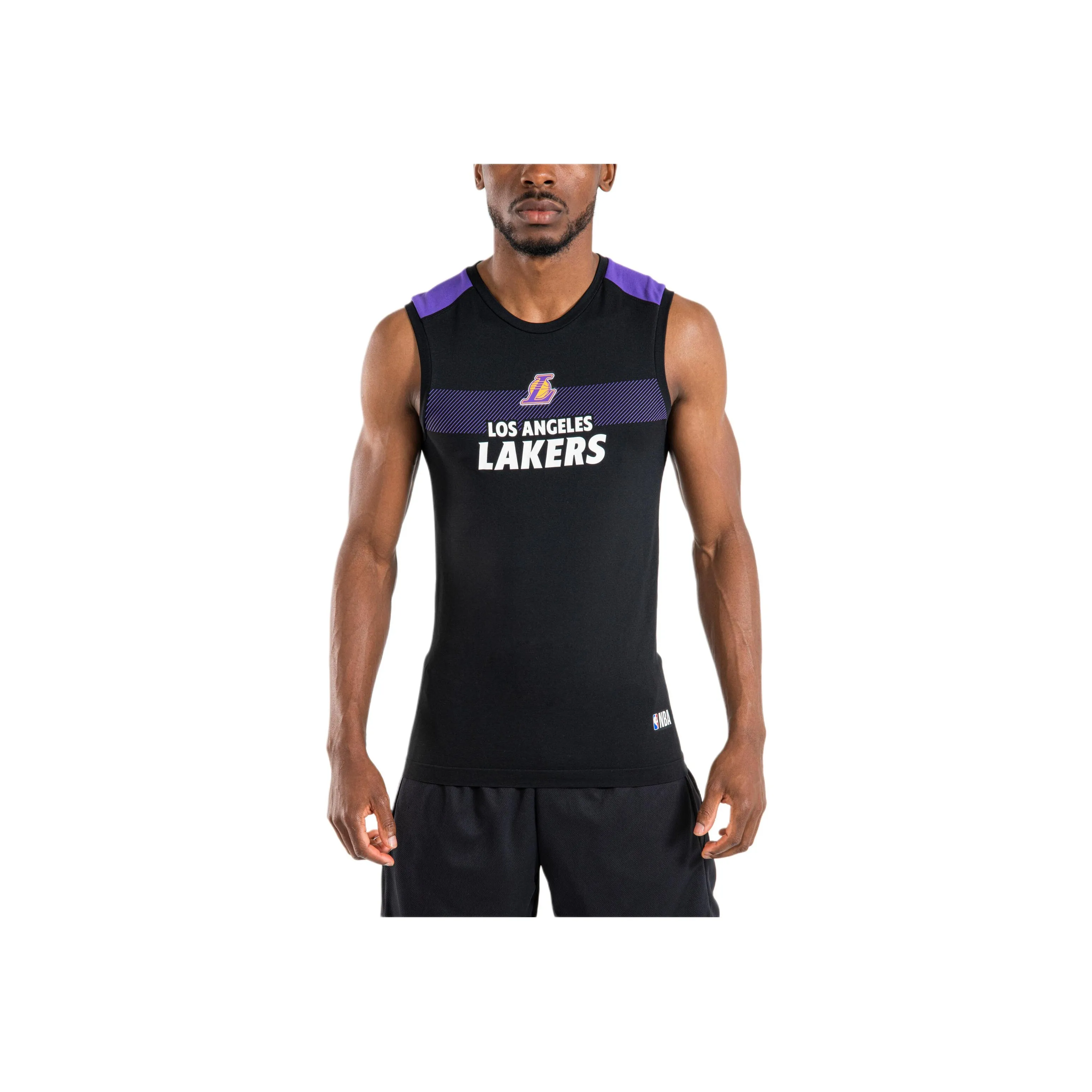 DECATHLON x NBA Los Angeles Lakers Basketball Jerseys Men's Black/Violet