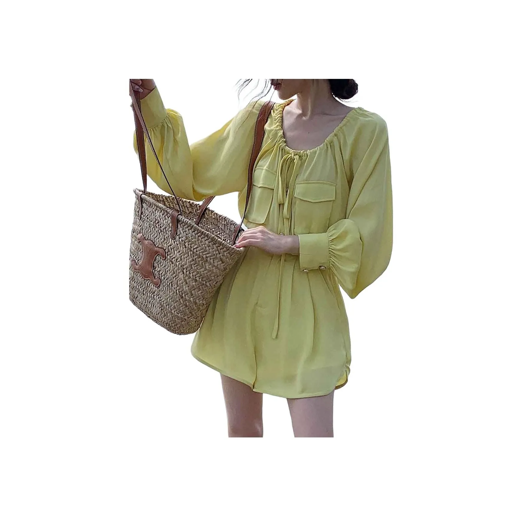 NANING 9 Желтый Женские Комбинезоны