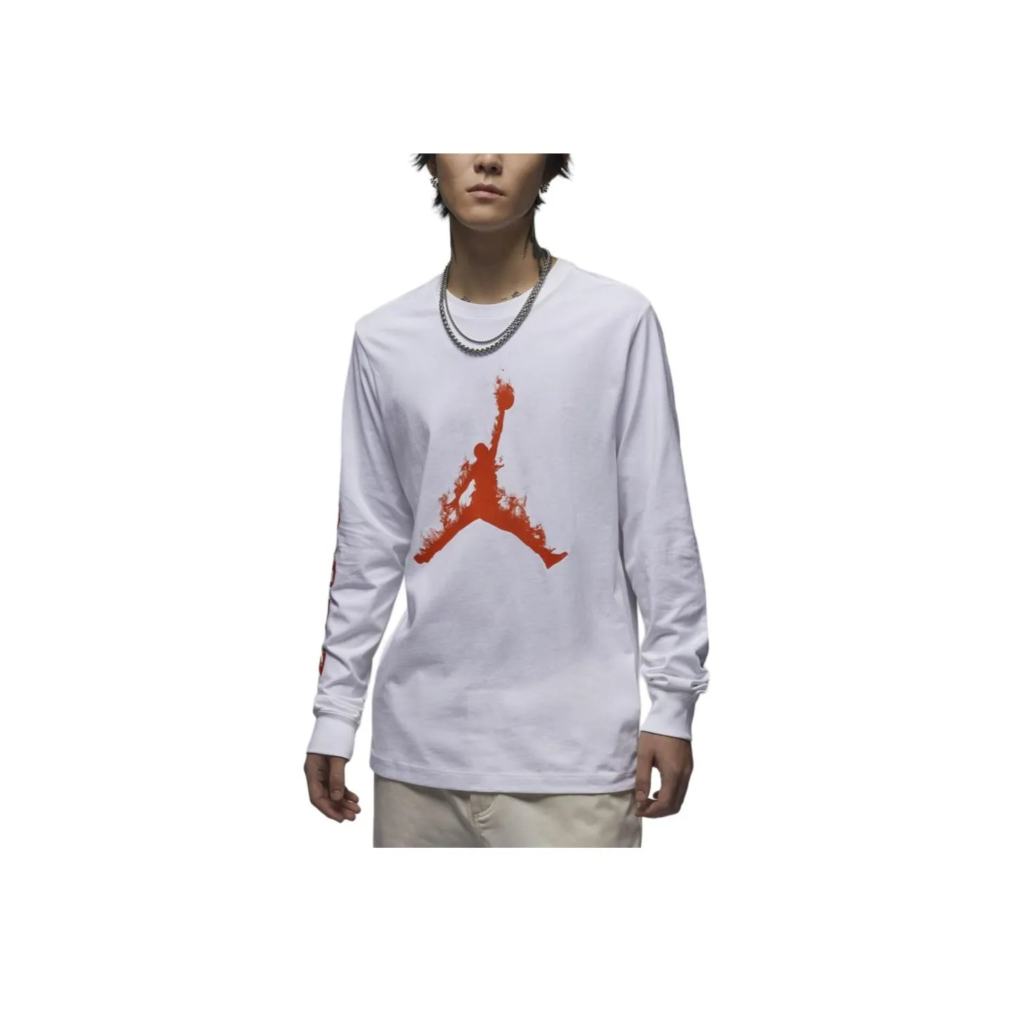 JORDAN Big Kids' "Up In Flames" Long Sleeve T-Shirt