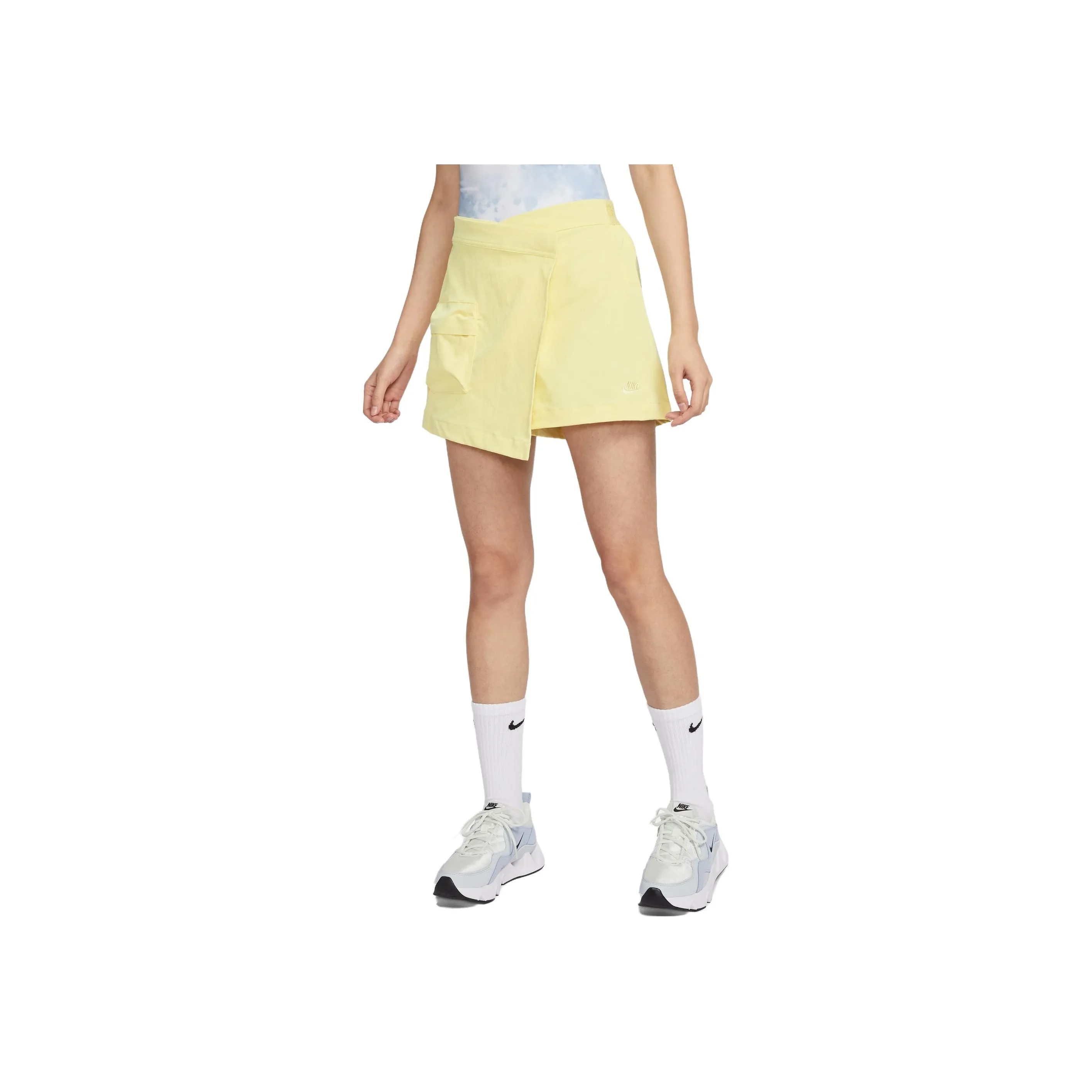 Nike SPORTSWEAR TECH PACK Casual Short Skirts Women's Light Lemon