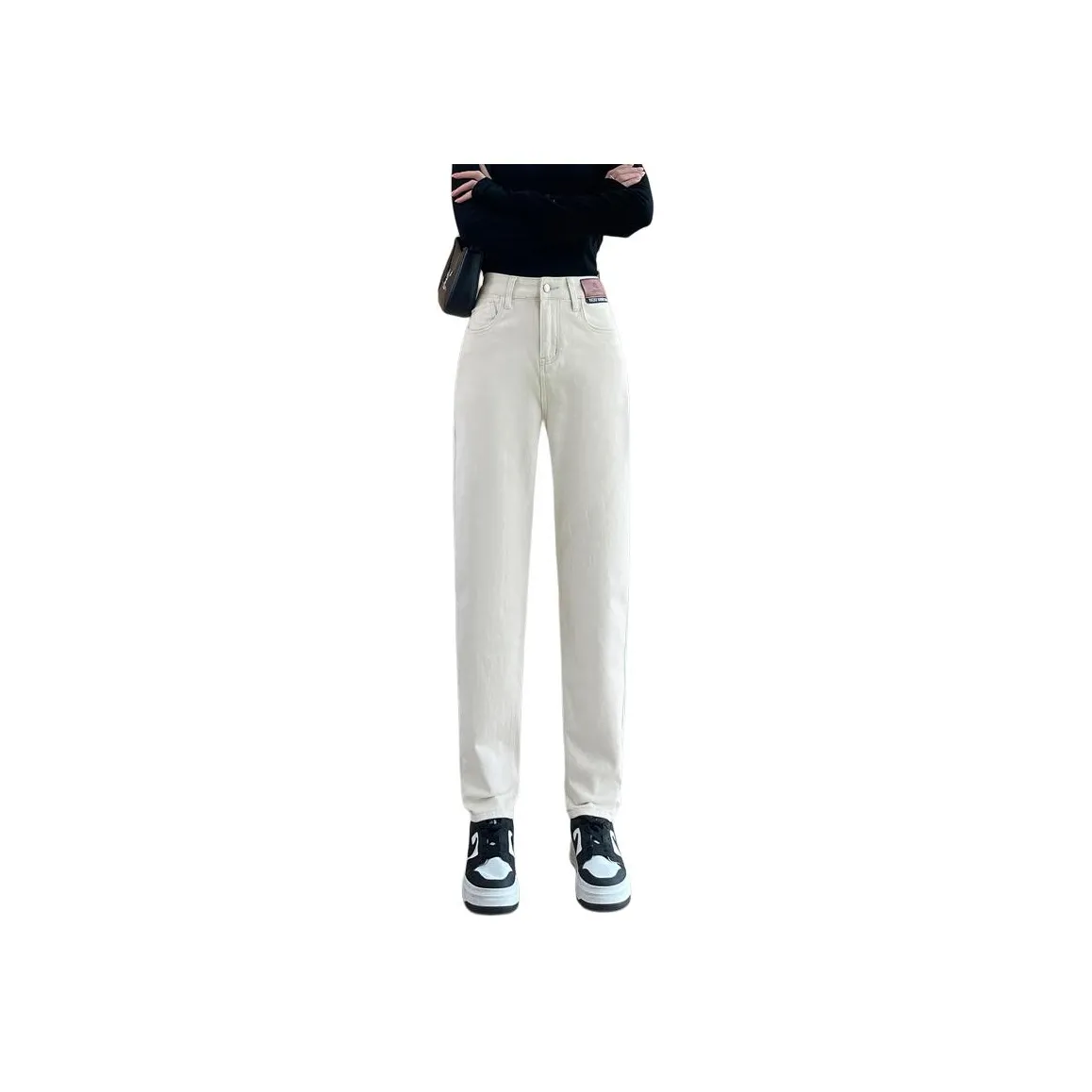 SITOL Jeans Women's Beige Apricot