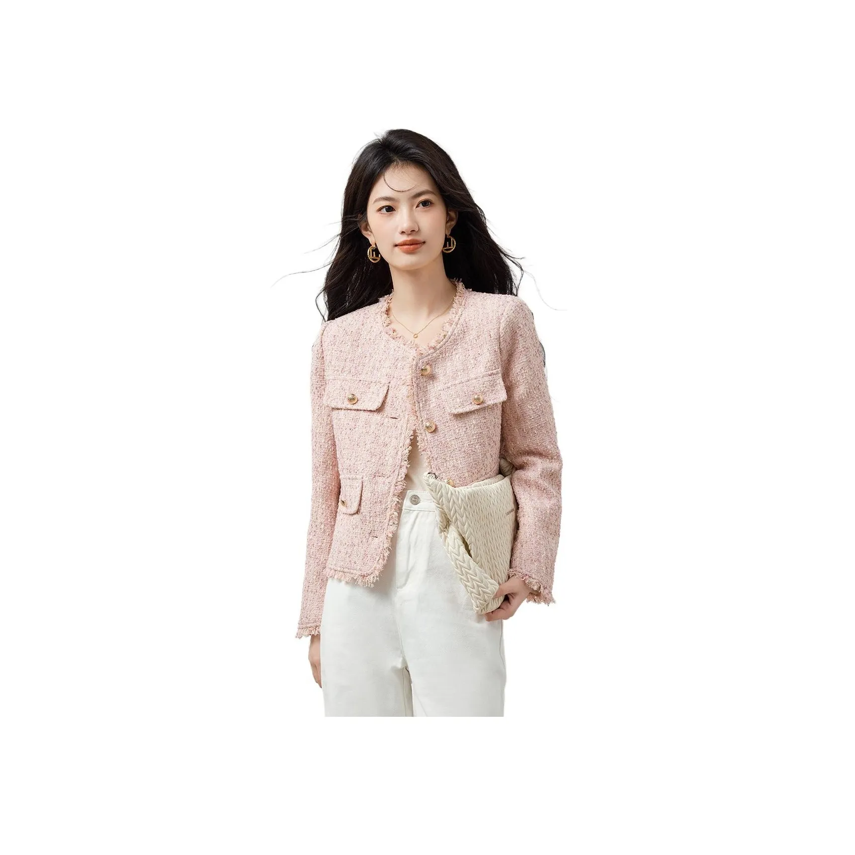 XINFEIYU Jackets Women's Pink