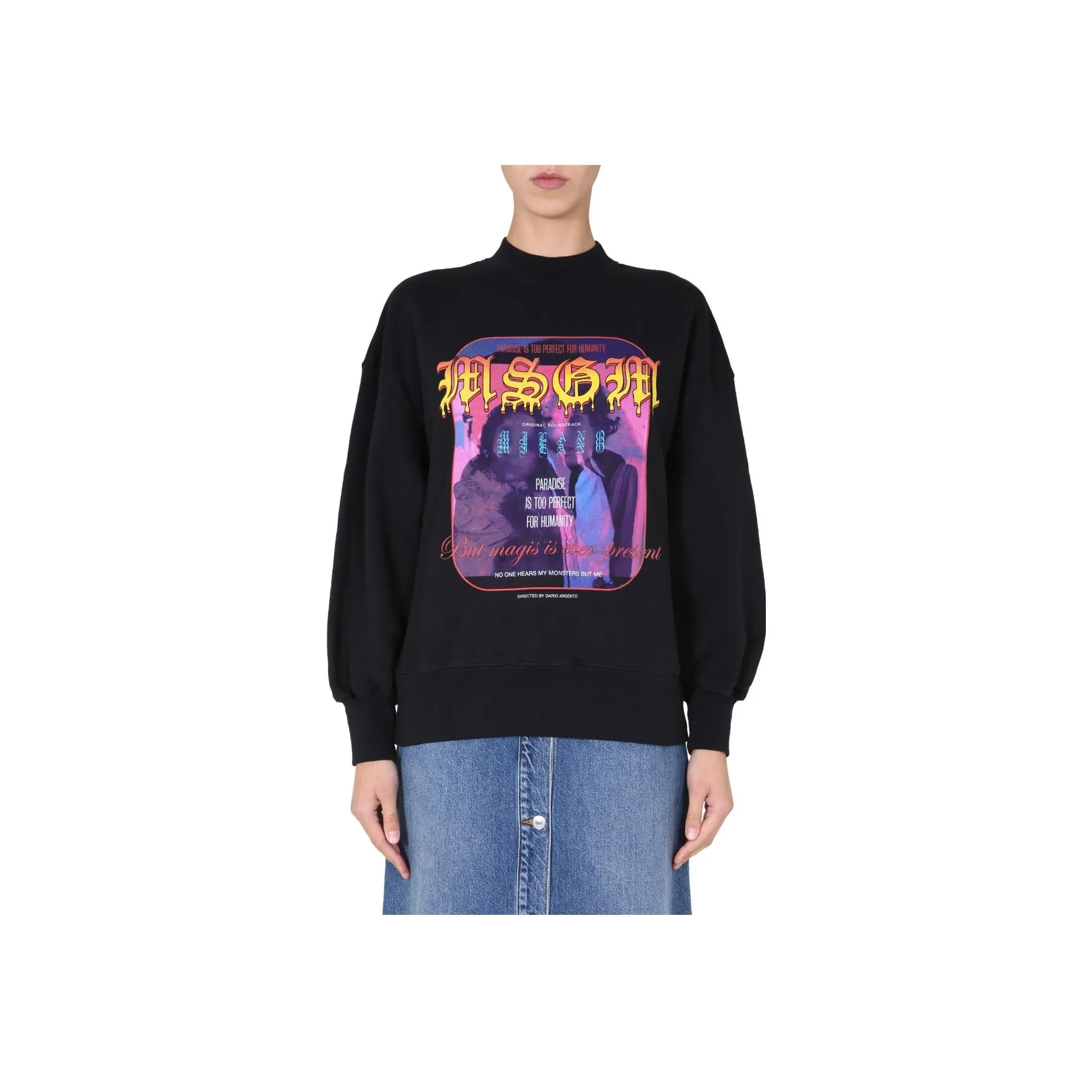MSGM X Dario Argento Quote Print Sweatshirt