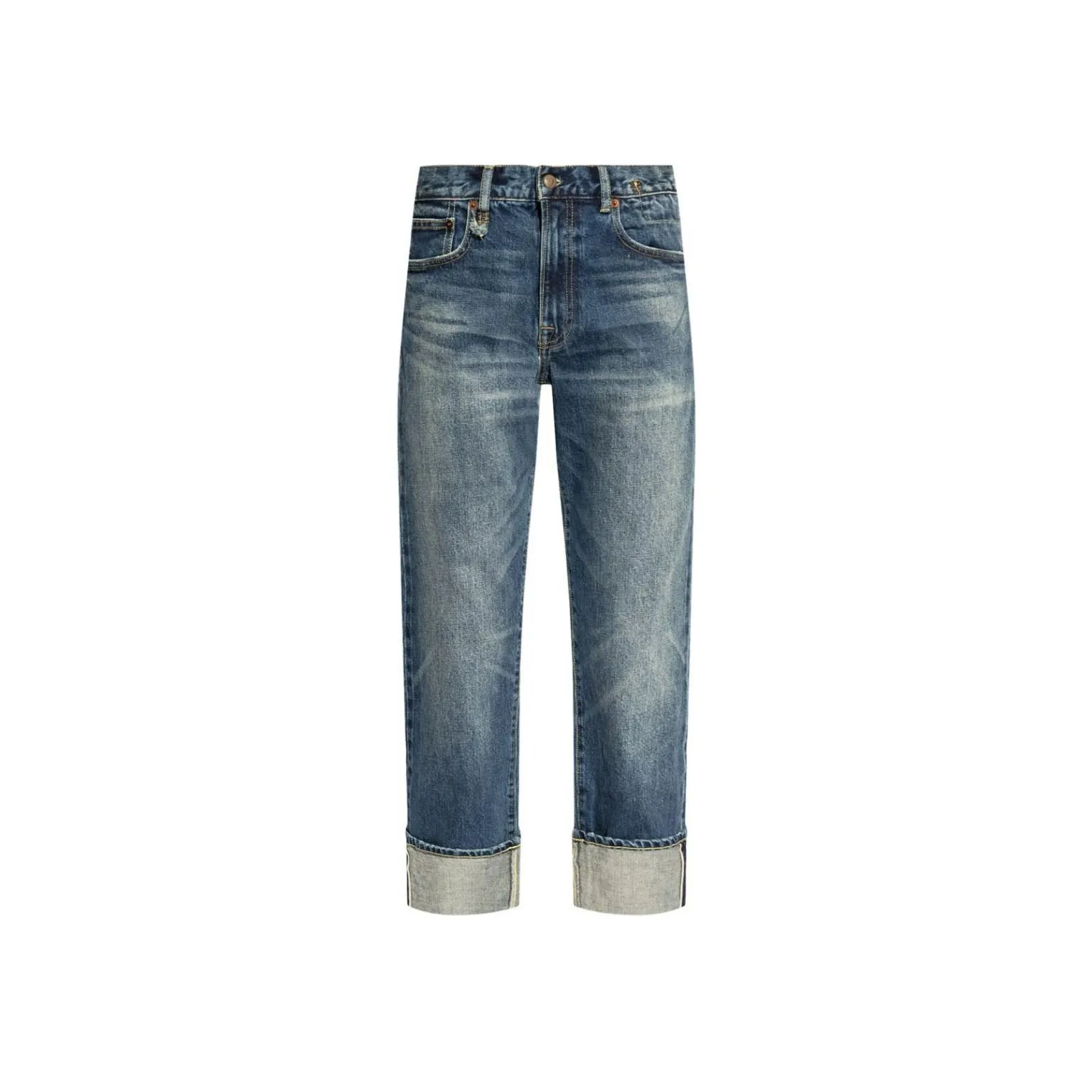 R13 Rolled Cuffs Straight-leg Jeans