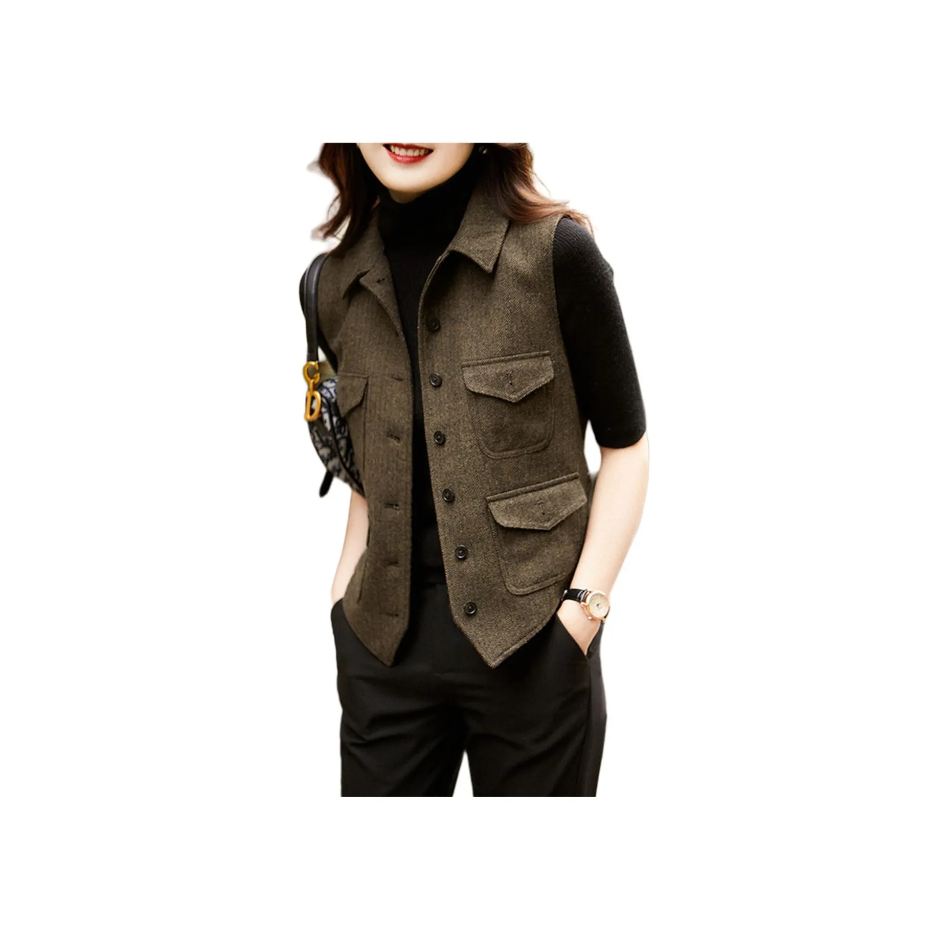 Wbwq Коричневые Женские Жилеты