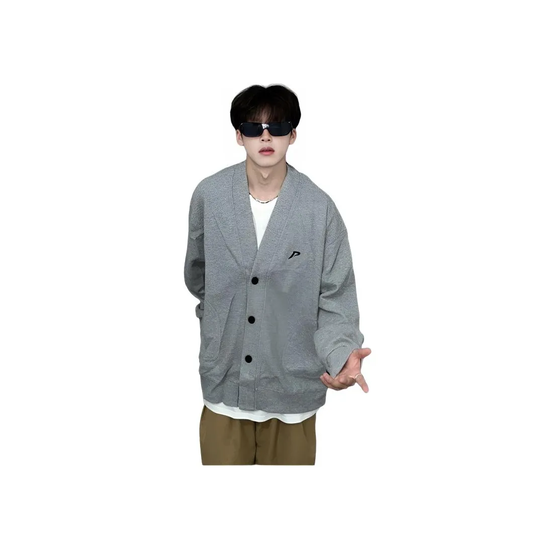 MARTHENAUT Серый вафельный трикотаж унисекс