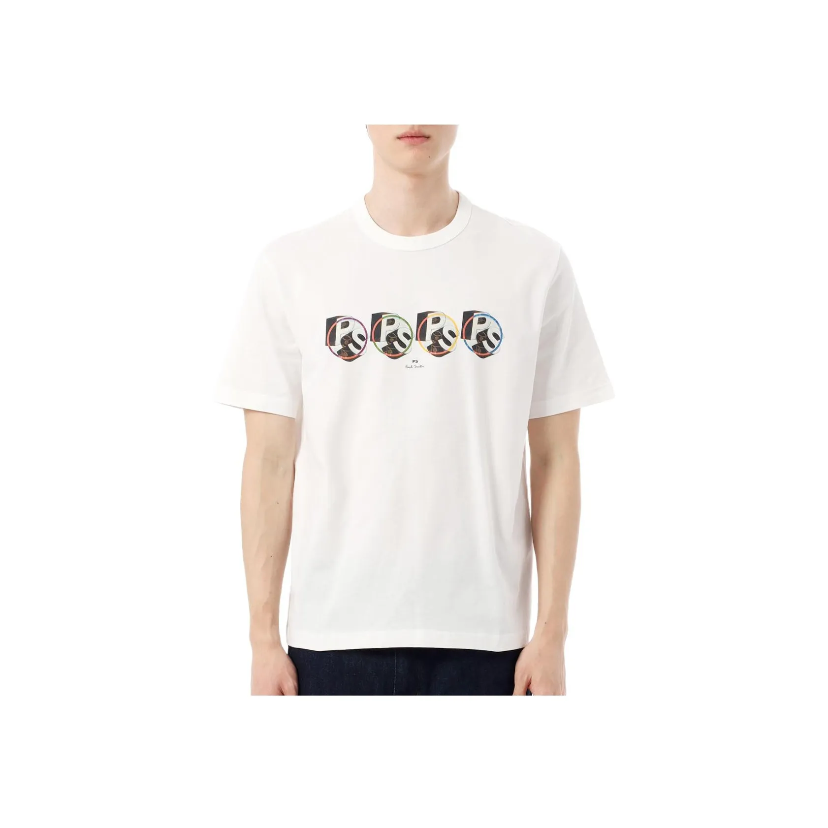 Ps Paul Smith Ps Circle logo print T shirt