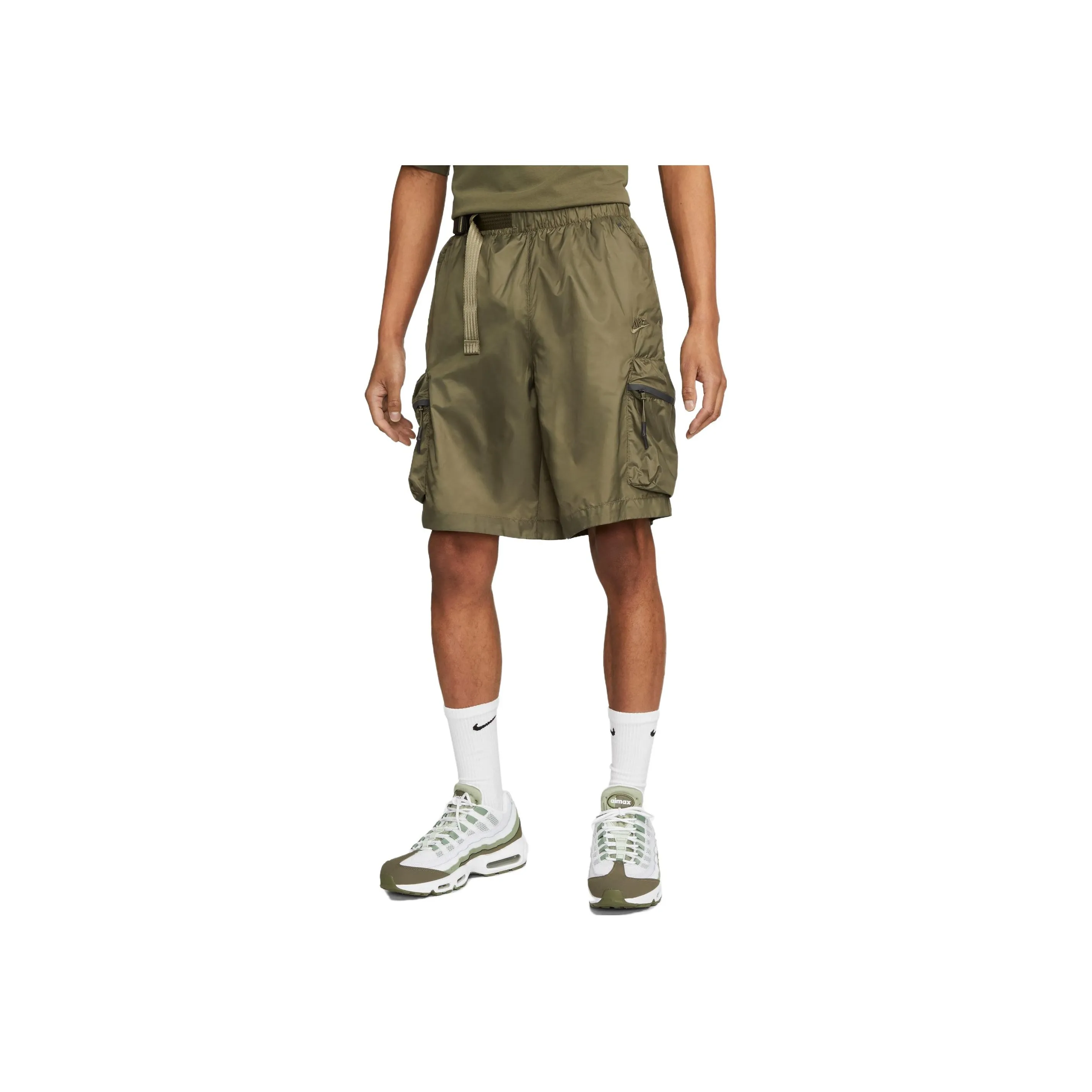 Nike SPORTSWEAR TECH PACK Cargo Shorts Men Medium Olive Green