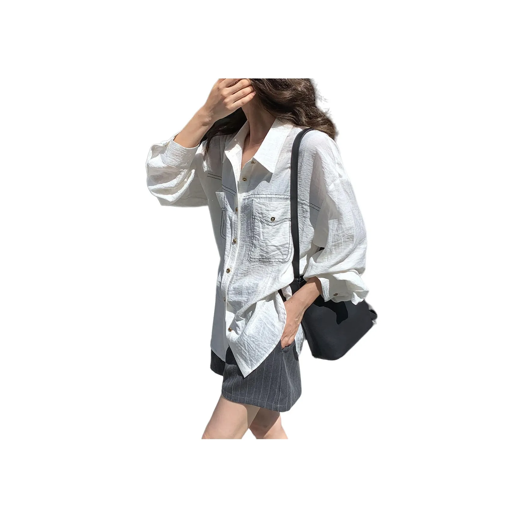 NANING 9 Экрю Женские Рубашки