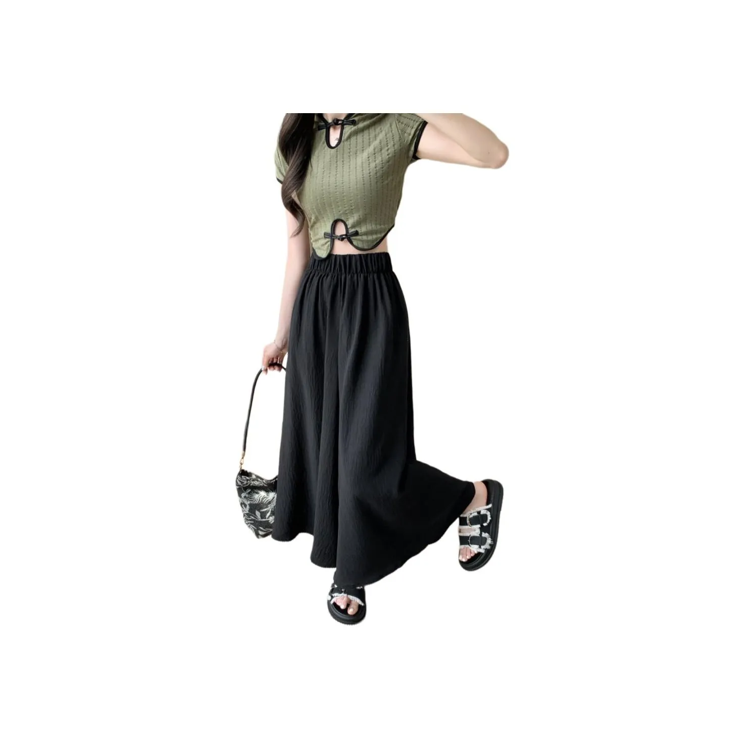 Cotton Casual Long Skirt Women's