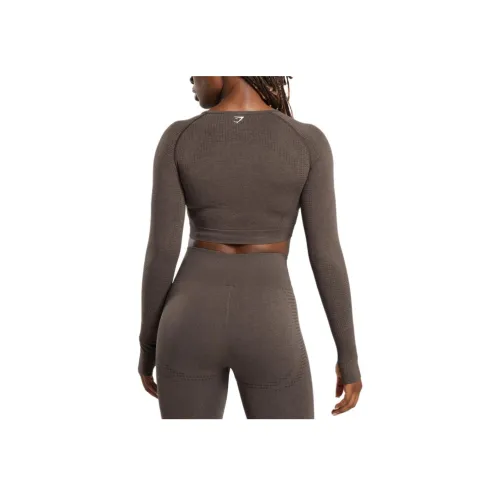GYMSHARK Коричневый Marlstone Женские Т-рубашки