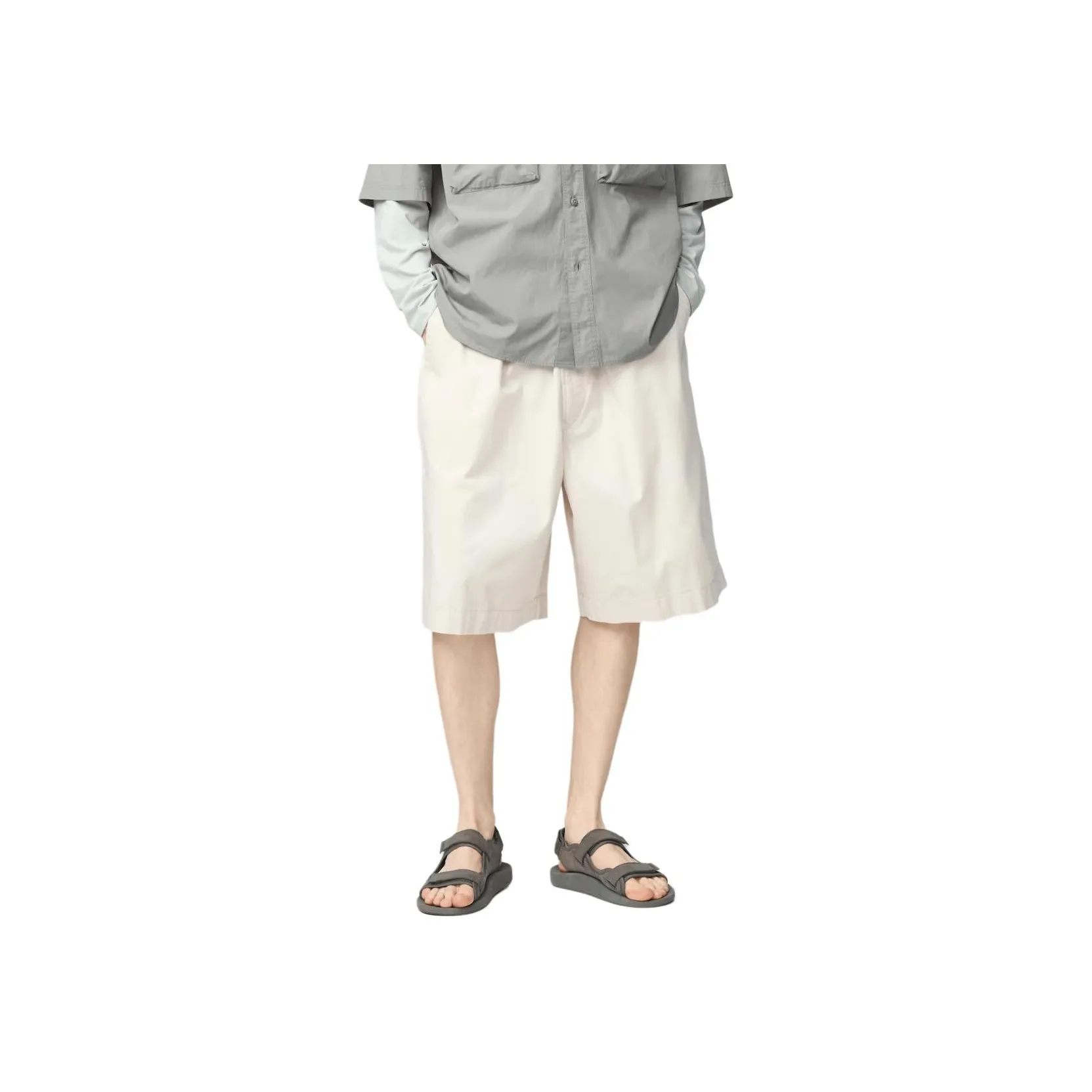 Uniqlo U Collection SS25 Повседневные шорты Мужские Белые
