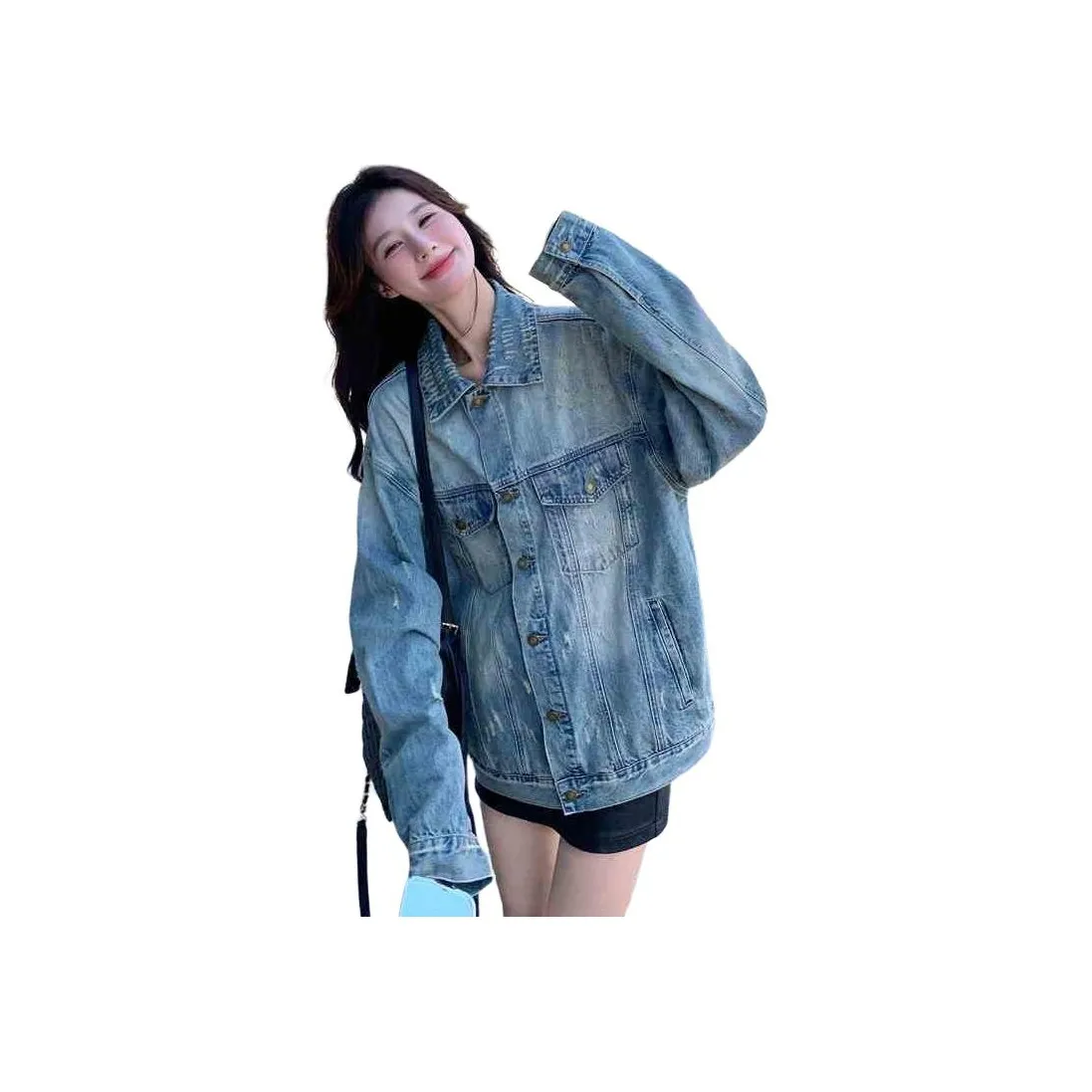 HAPG Премиум Винтажный Синий Женские Куртки