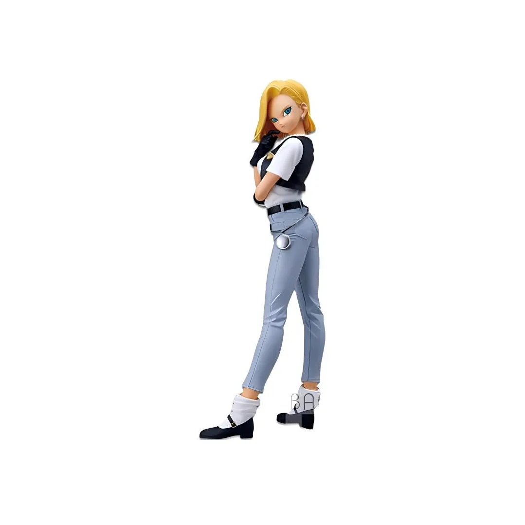 BANPRESTO Android 18 Eyeglasses Factory, Dragon Ball Z Sparkling Charm B Different Colored 25cm Bonus Gifts