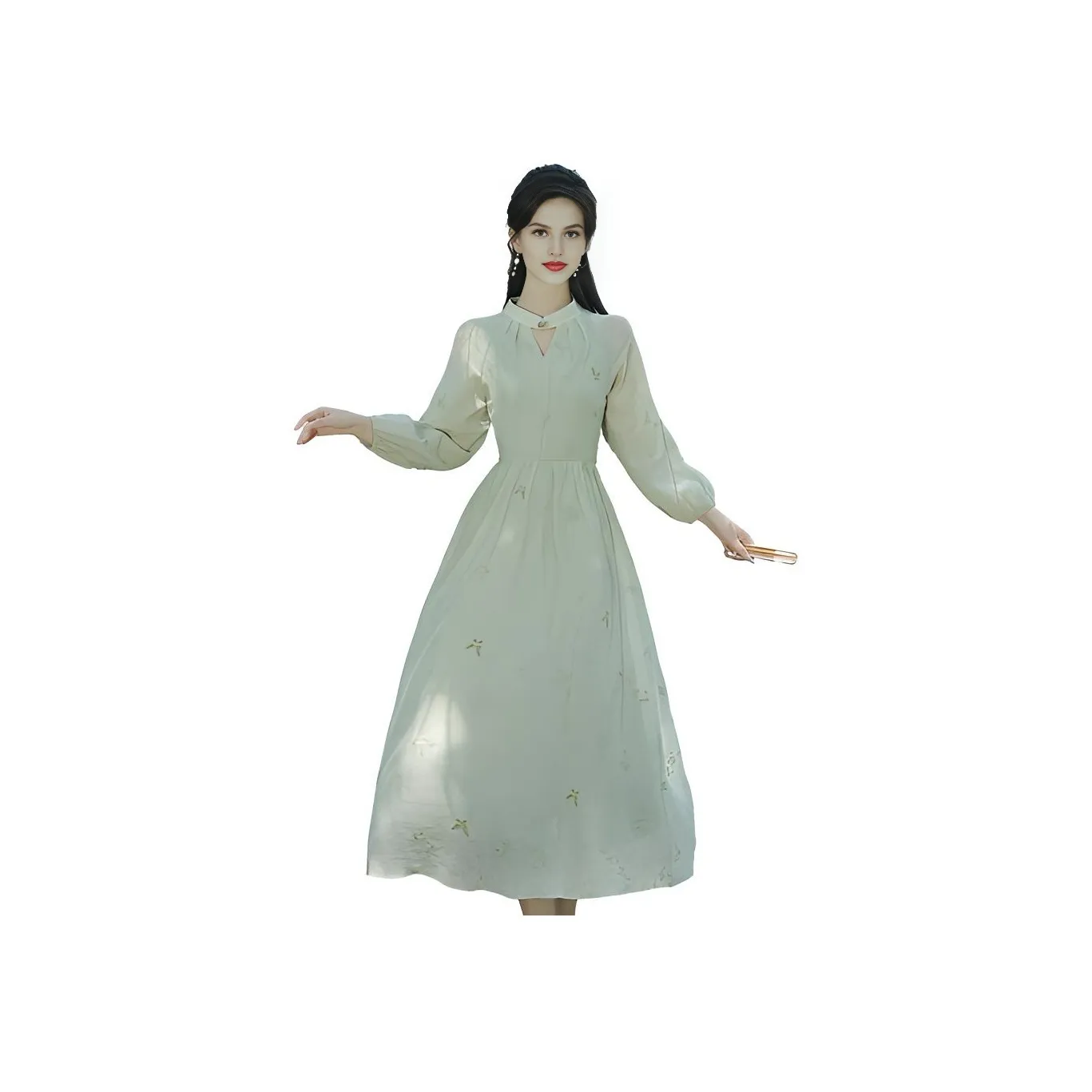 Mochahome Long Sleeved Dress Women's Light Green