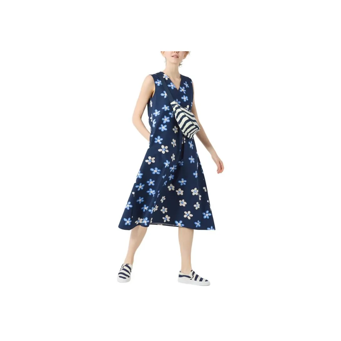 UNIQLO Sleeveless Dress Women's Dark Blue