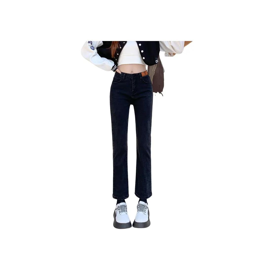 7 SEVFUN Черные Женские Джинсы