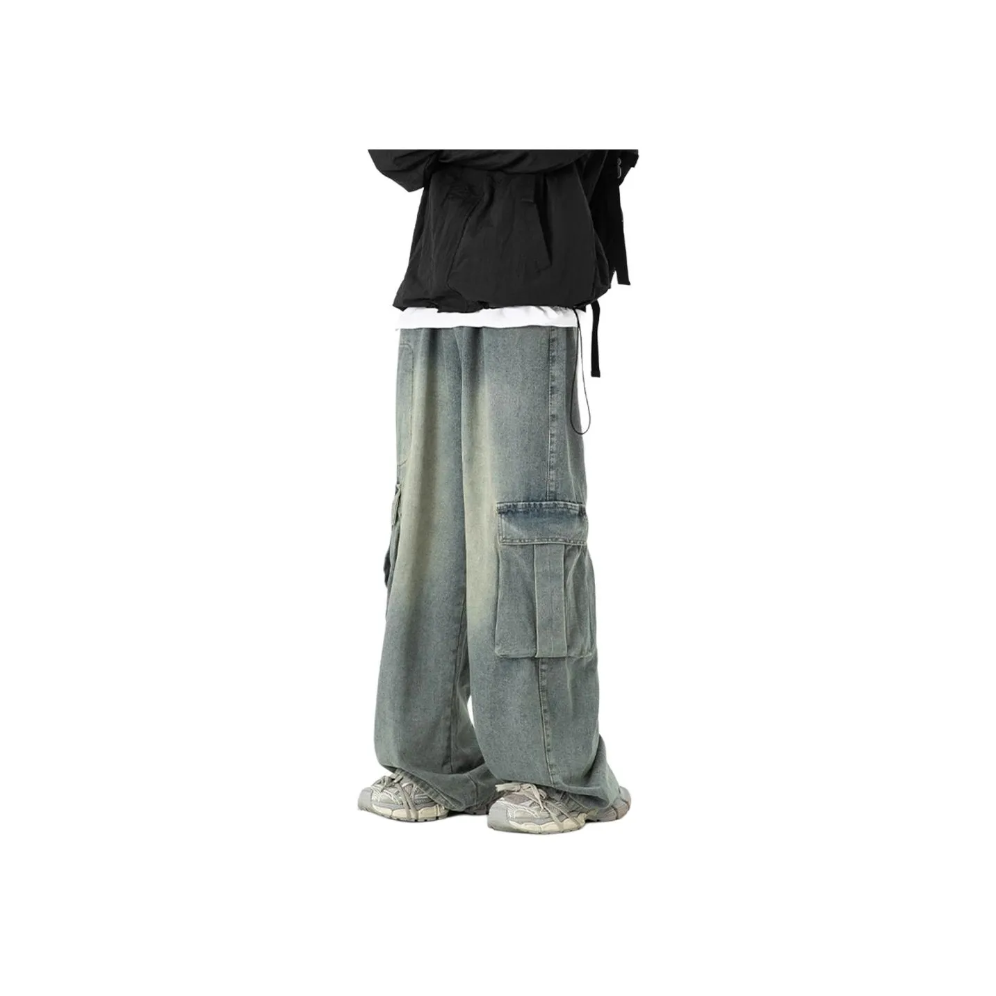 UOOHE Blue Unisex Cargo Pants UOOHE Синий Унисекс Карго Брюки