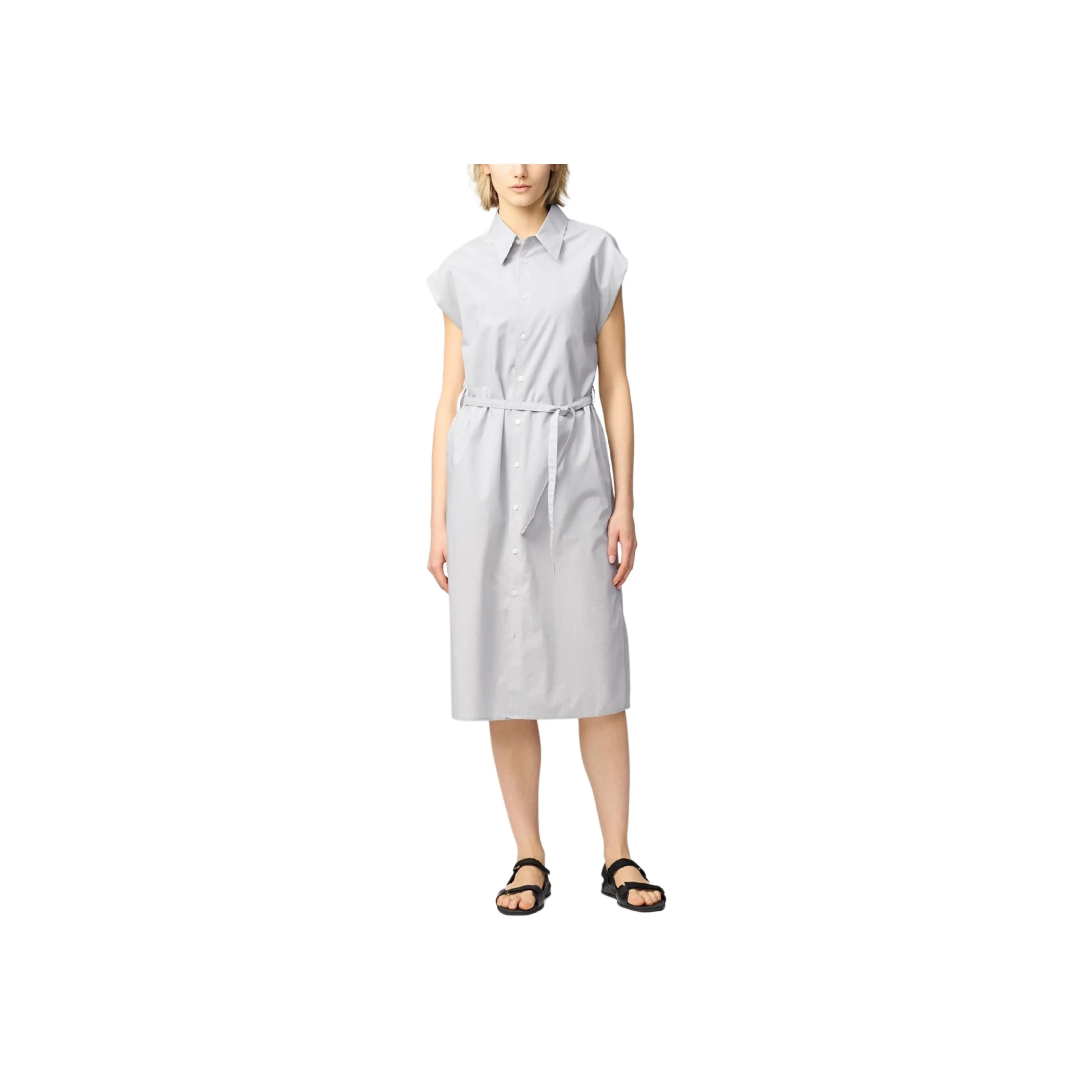 UNIQLO Sleeveless Dress Women's Light Gray