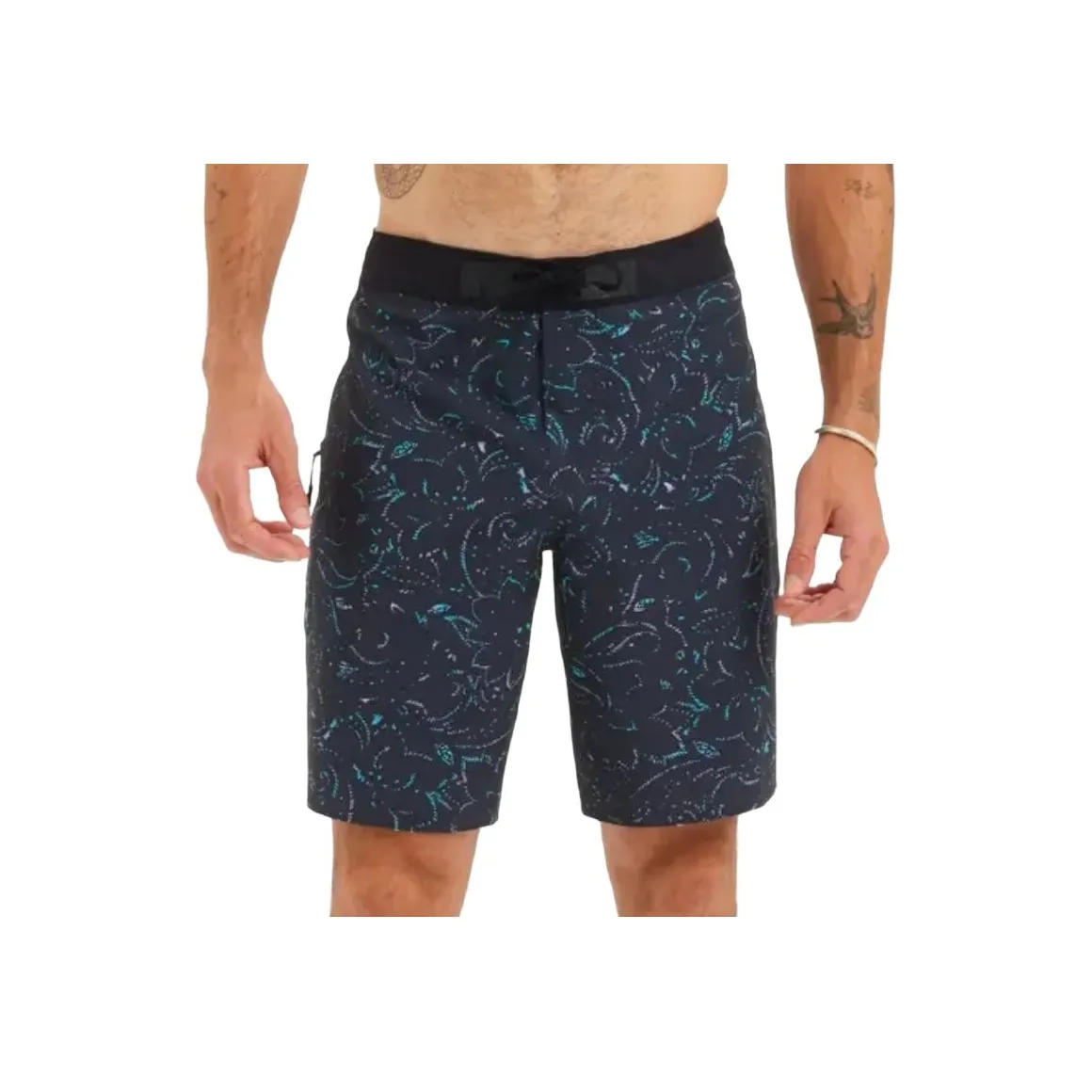 DECATHLON x JEYKILL OLAIAN Surf Boardshort Стандарт 900 Пляжные шорты Мужские Черные