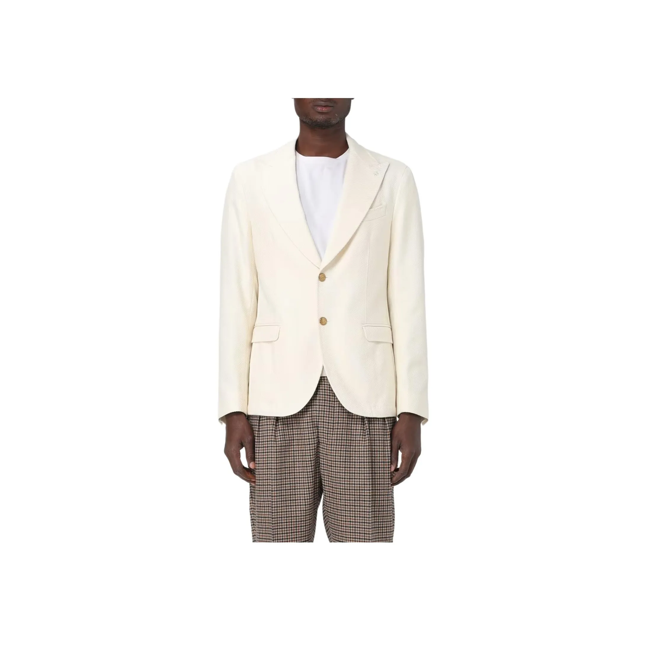 MANUEL RITZ Business Suit Men's Ecru