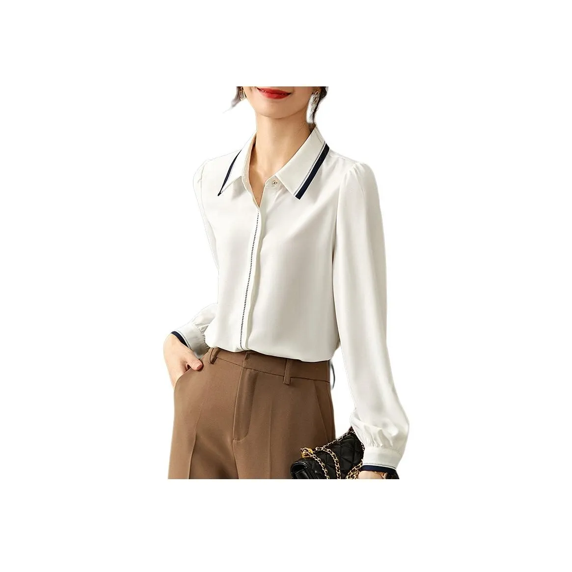 SENTUBILA Chiffon Shirt Women's White